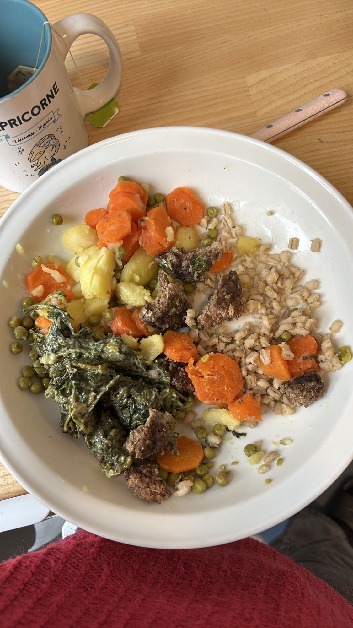 Assiette légumes et viande