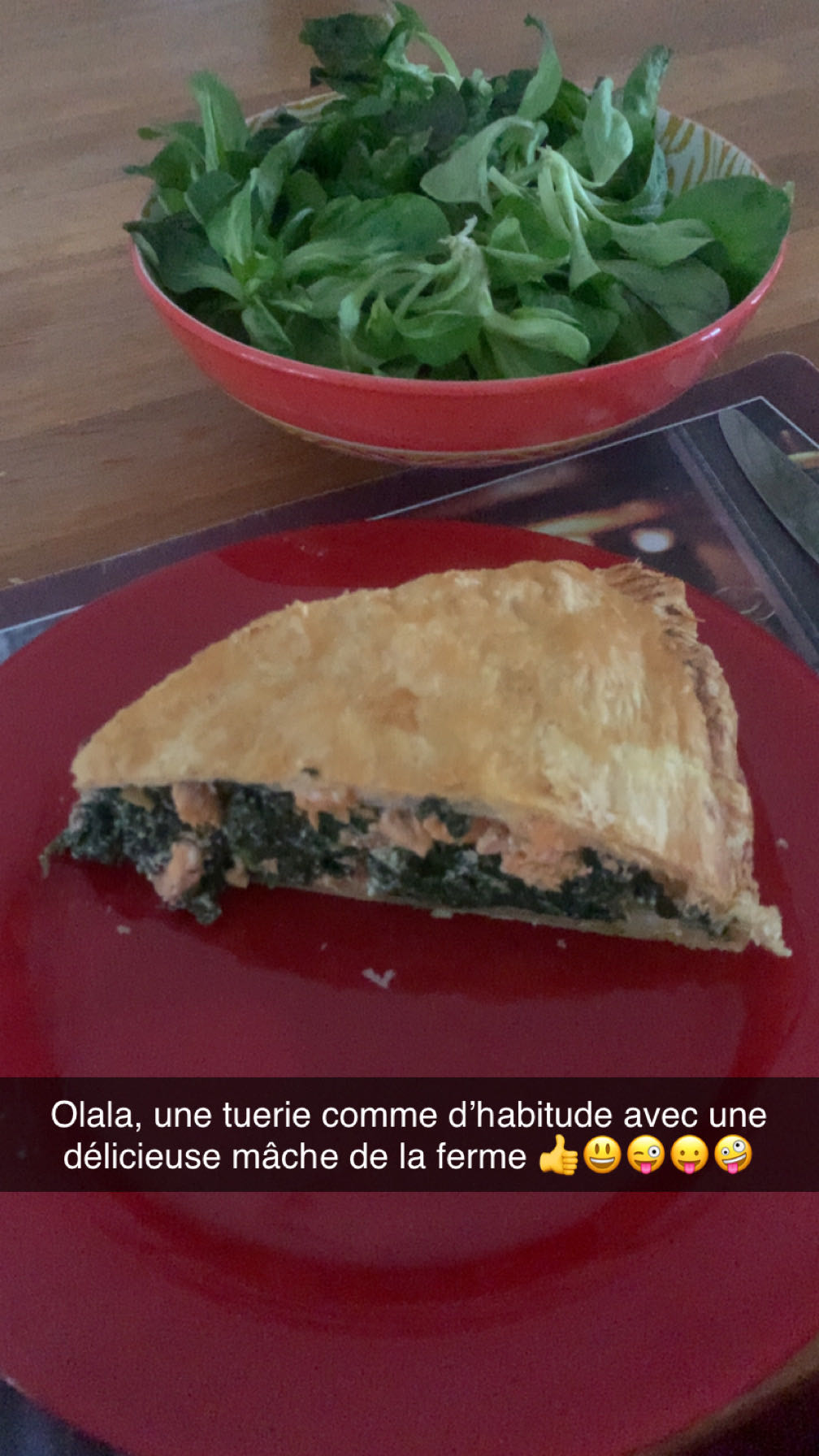 Tourte saumon épinards