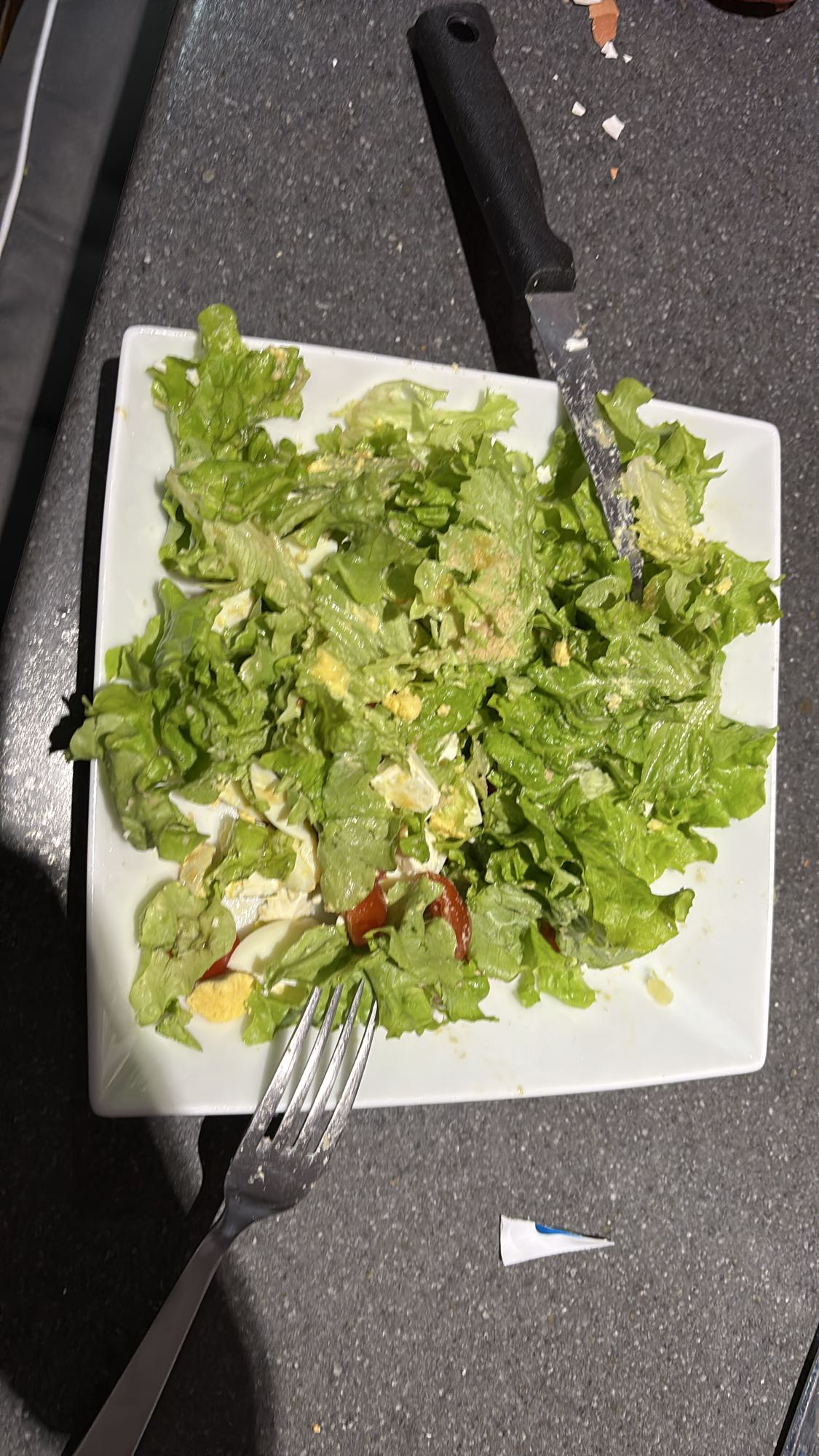 Salade verte œuf tomate et fêta