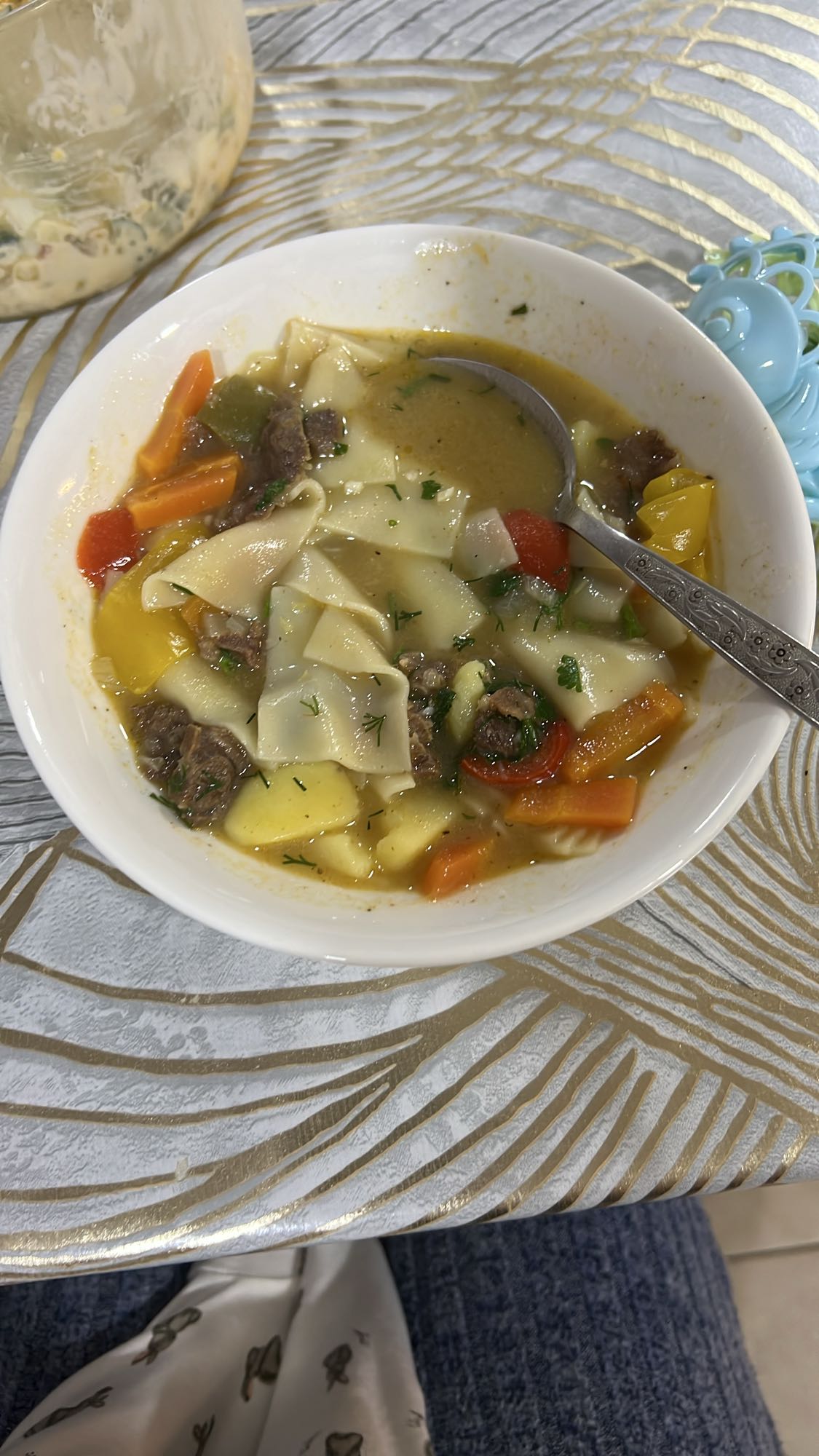 домашний суп с лапшой