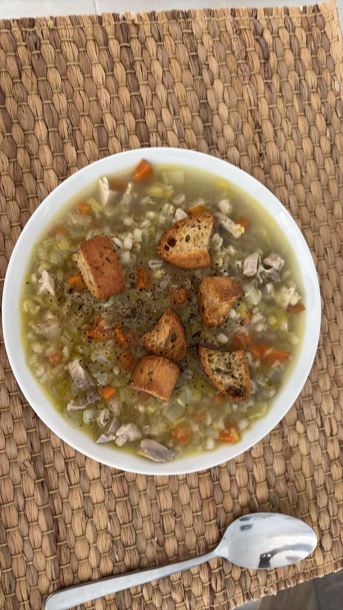 Chicken barley soup