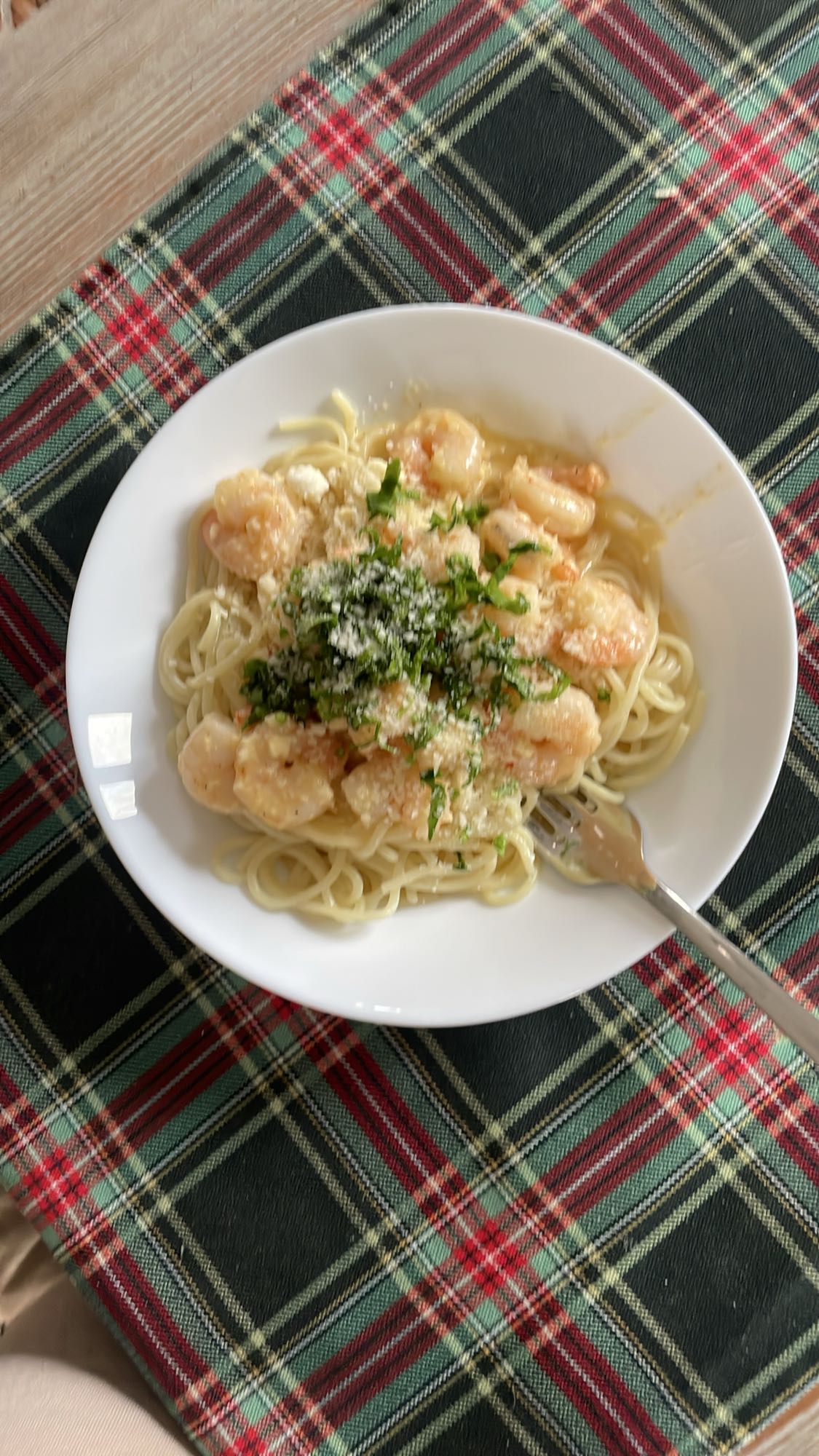 Krewetki z makaronem