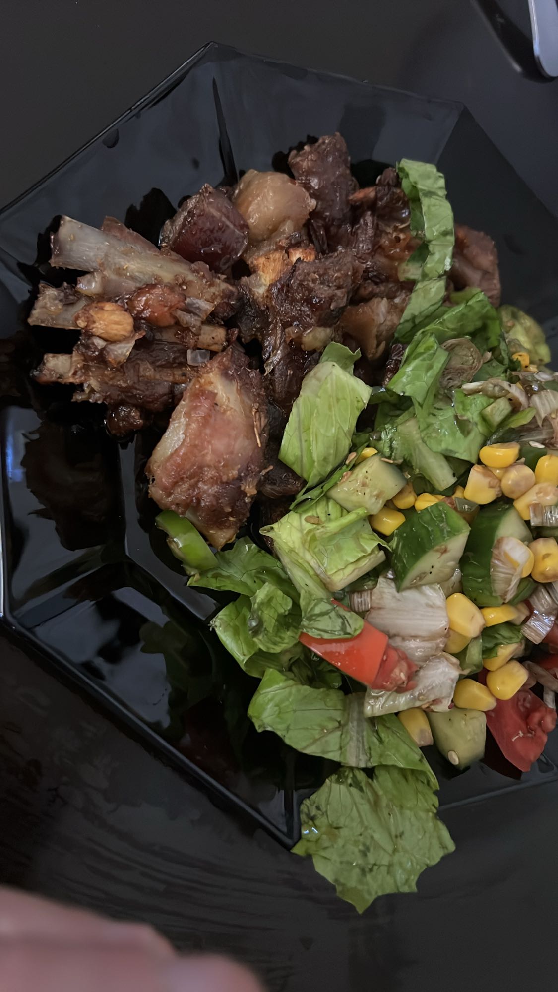 Grilled Meat with Salad