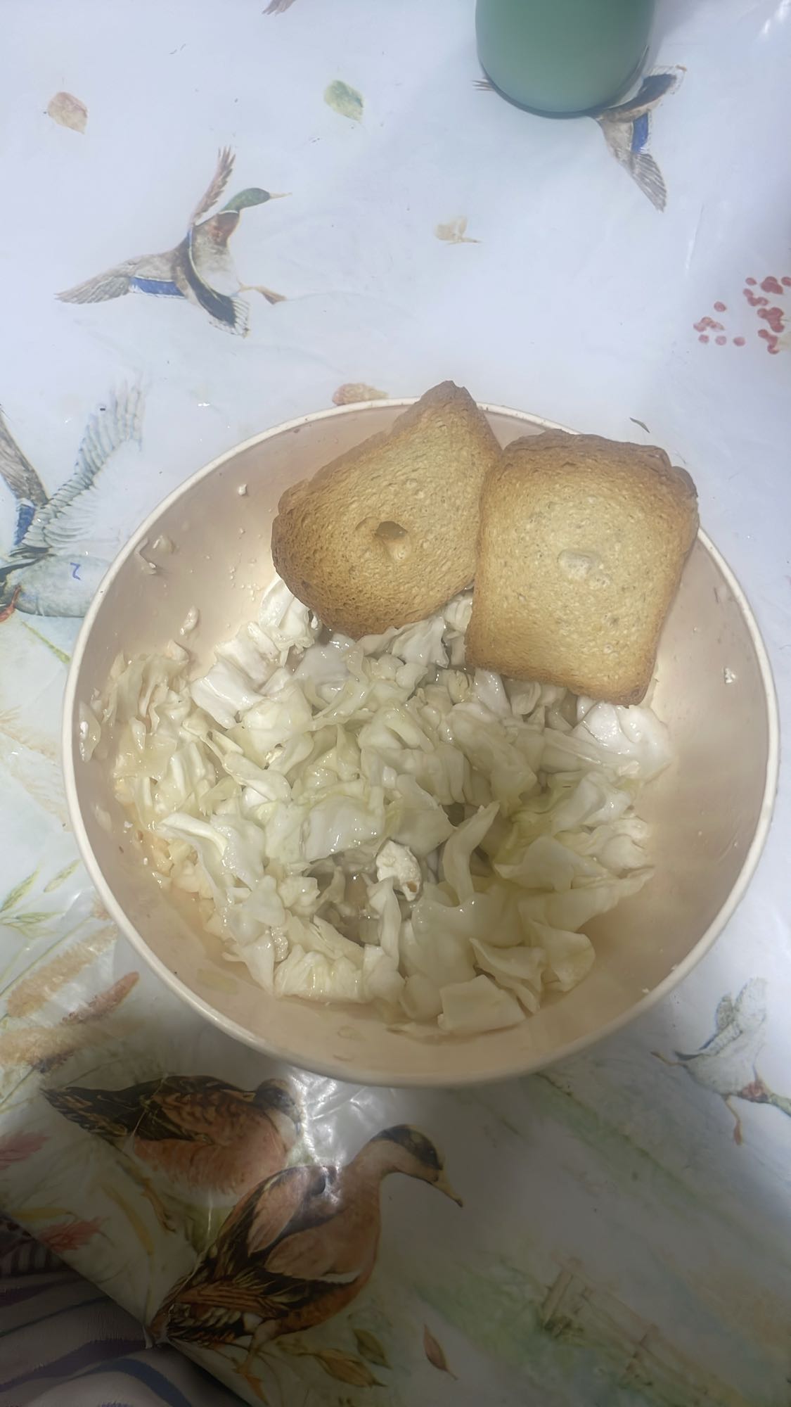 Cabbage and Toast Bowl