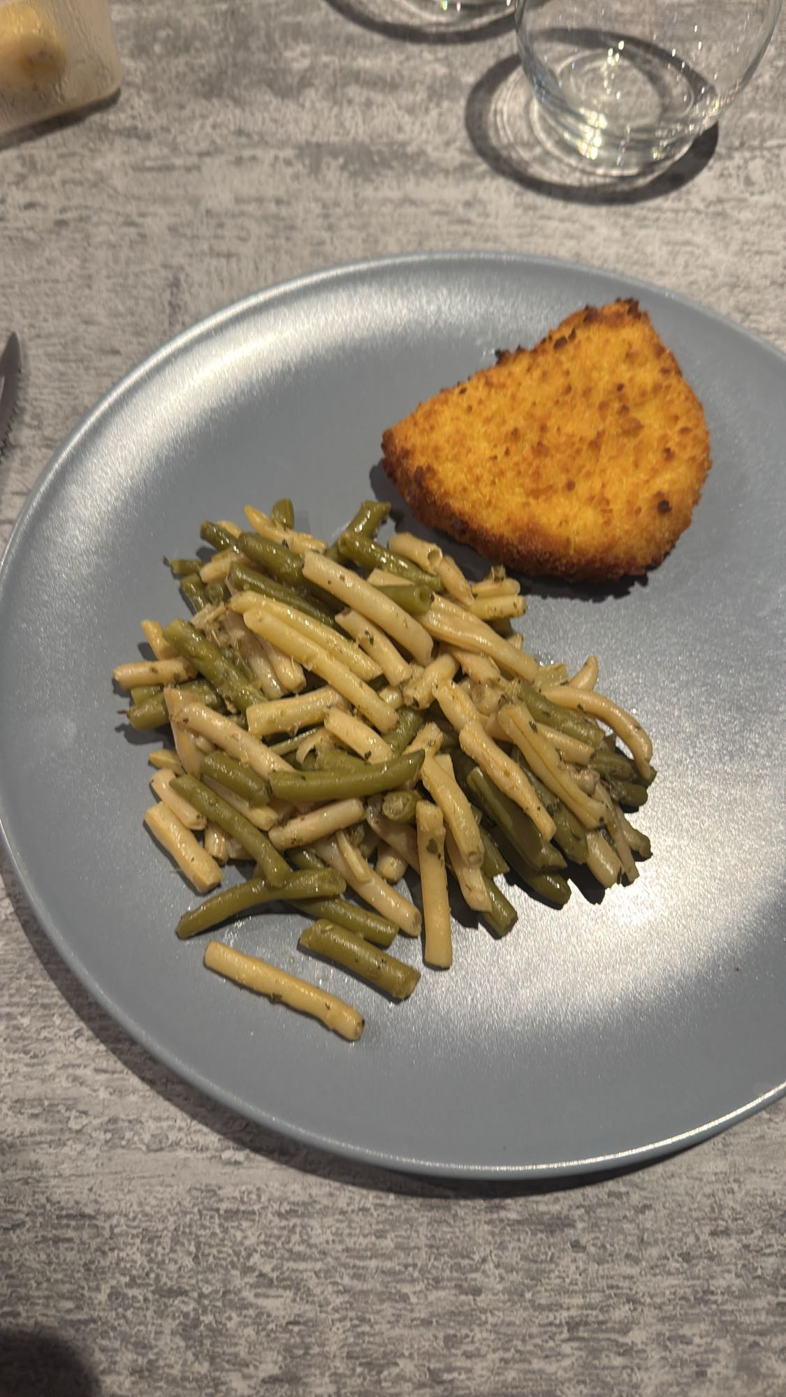 Cordon bleu et haricots