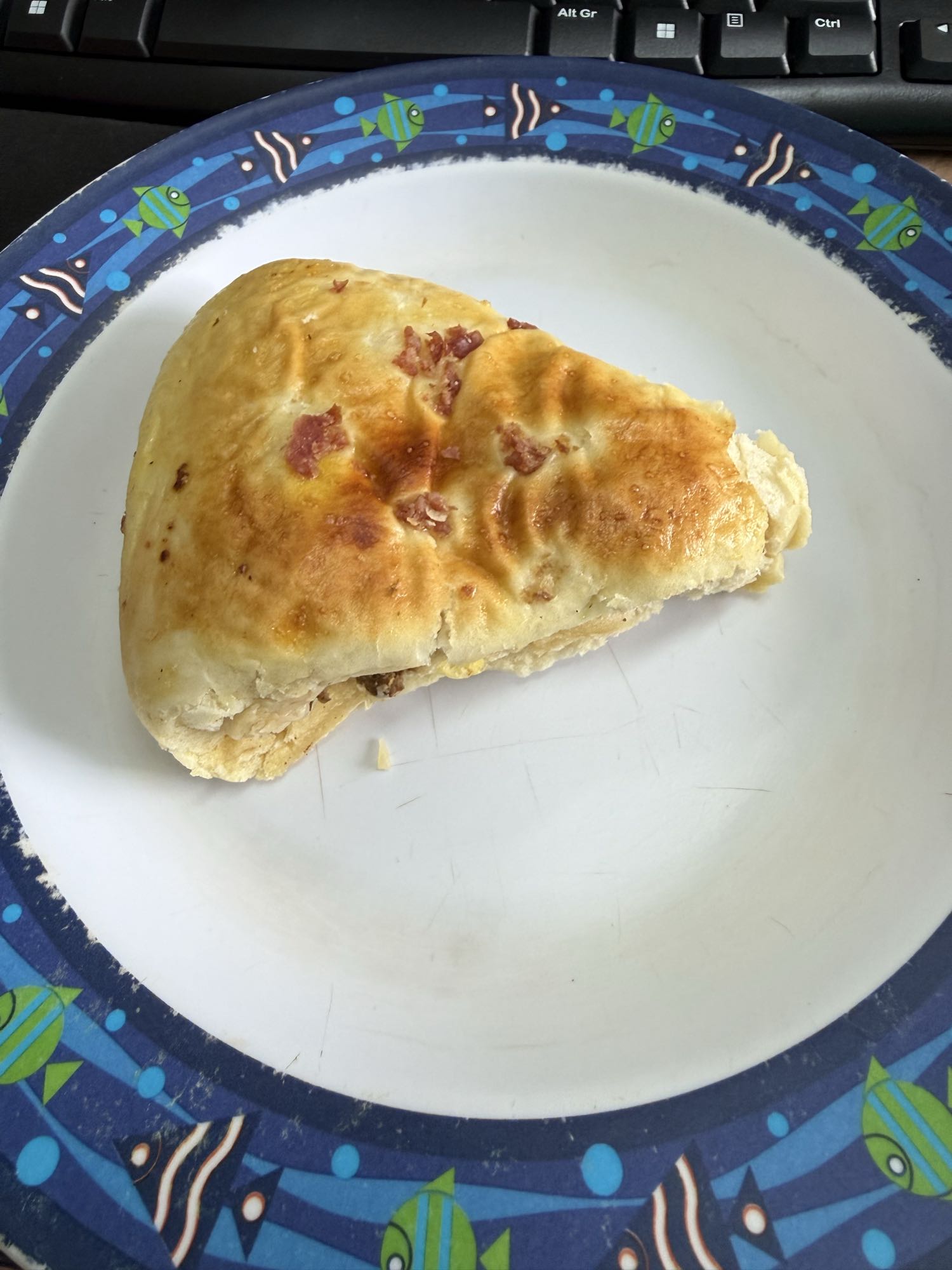 Pedaço de pão recheado