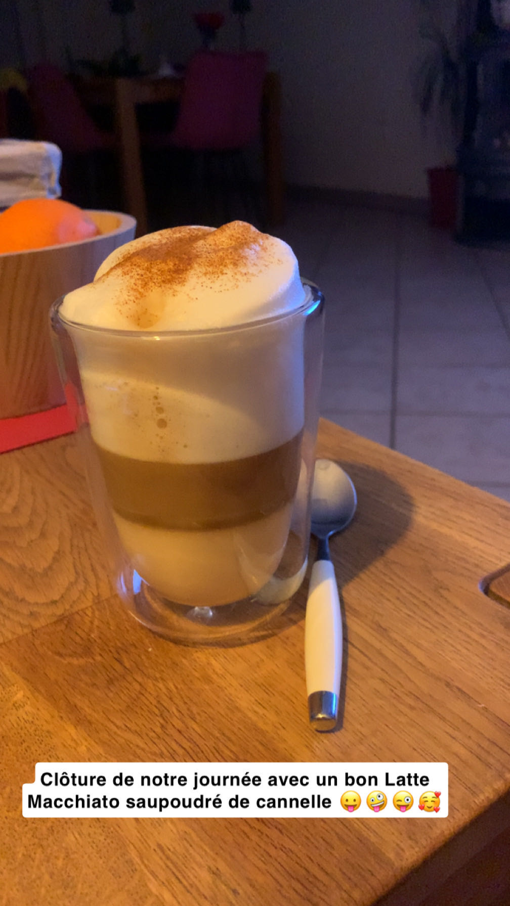 Latte macchiato cannelle