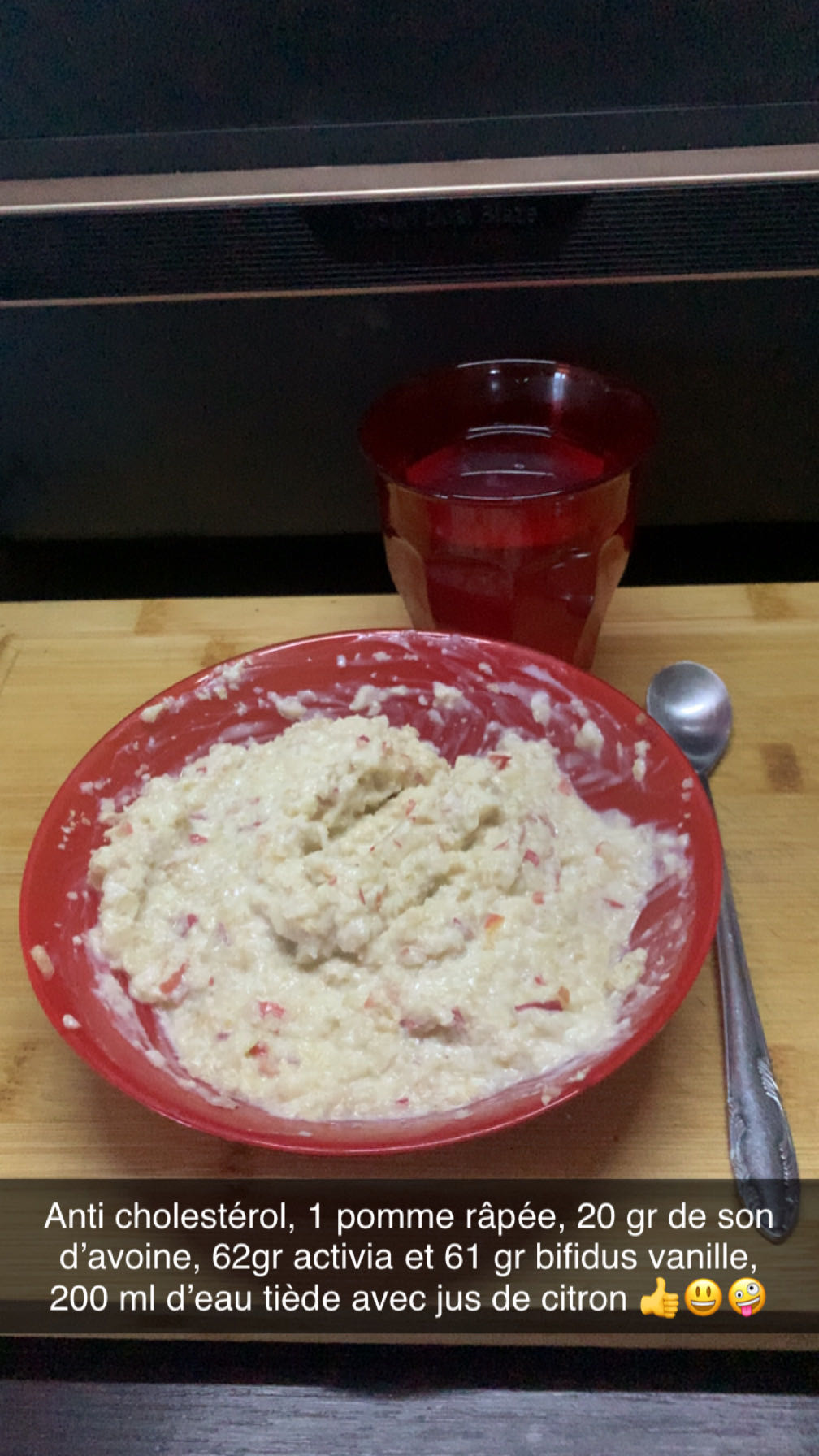 Porridge pomme yaourt