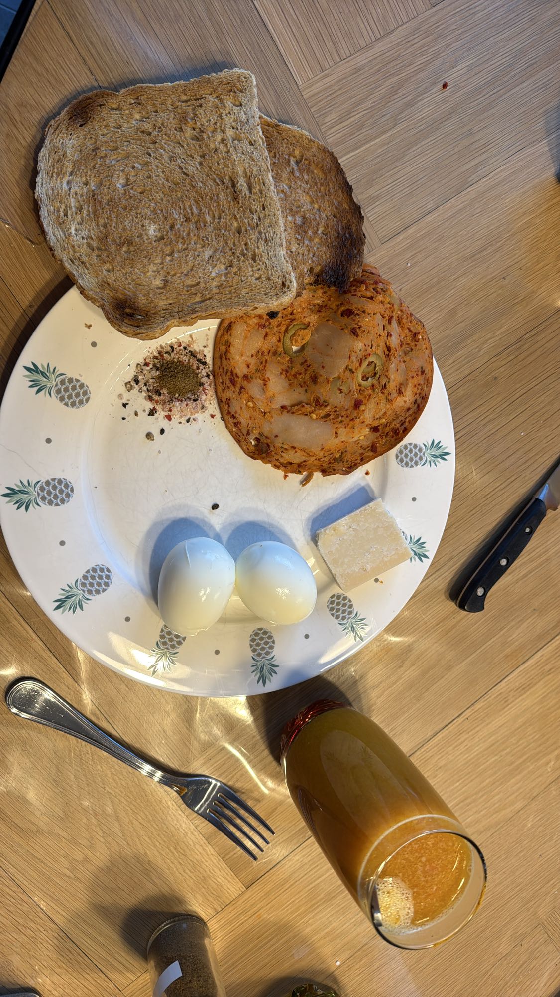 Egg Toast & Juice Plate