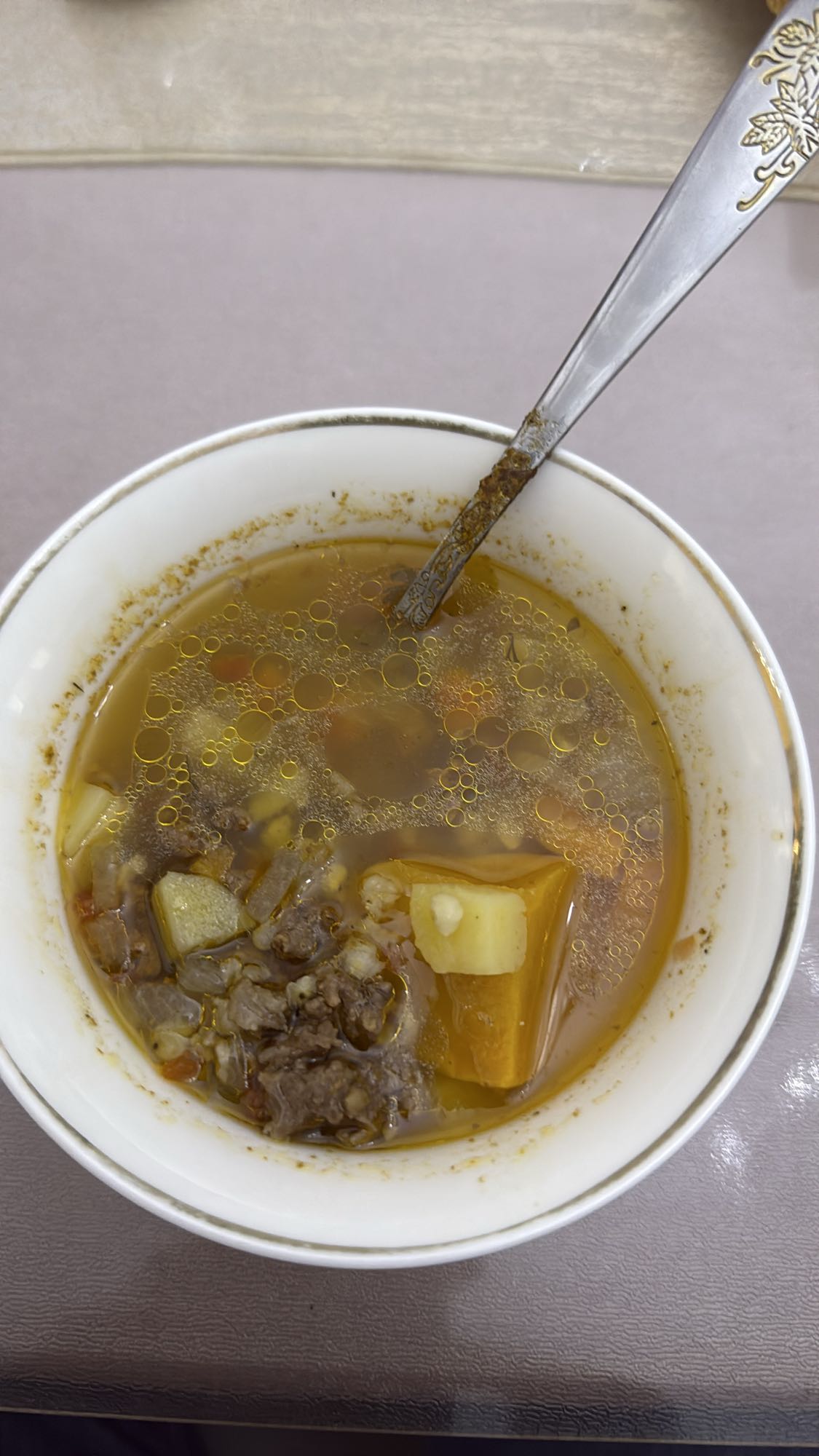 говяжий суп с овощами