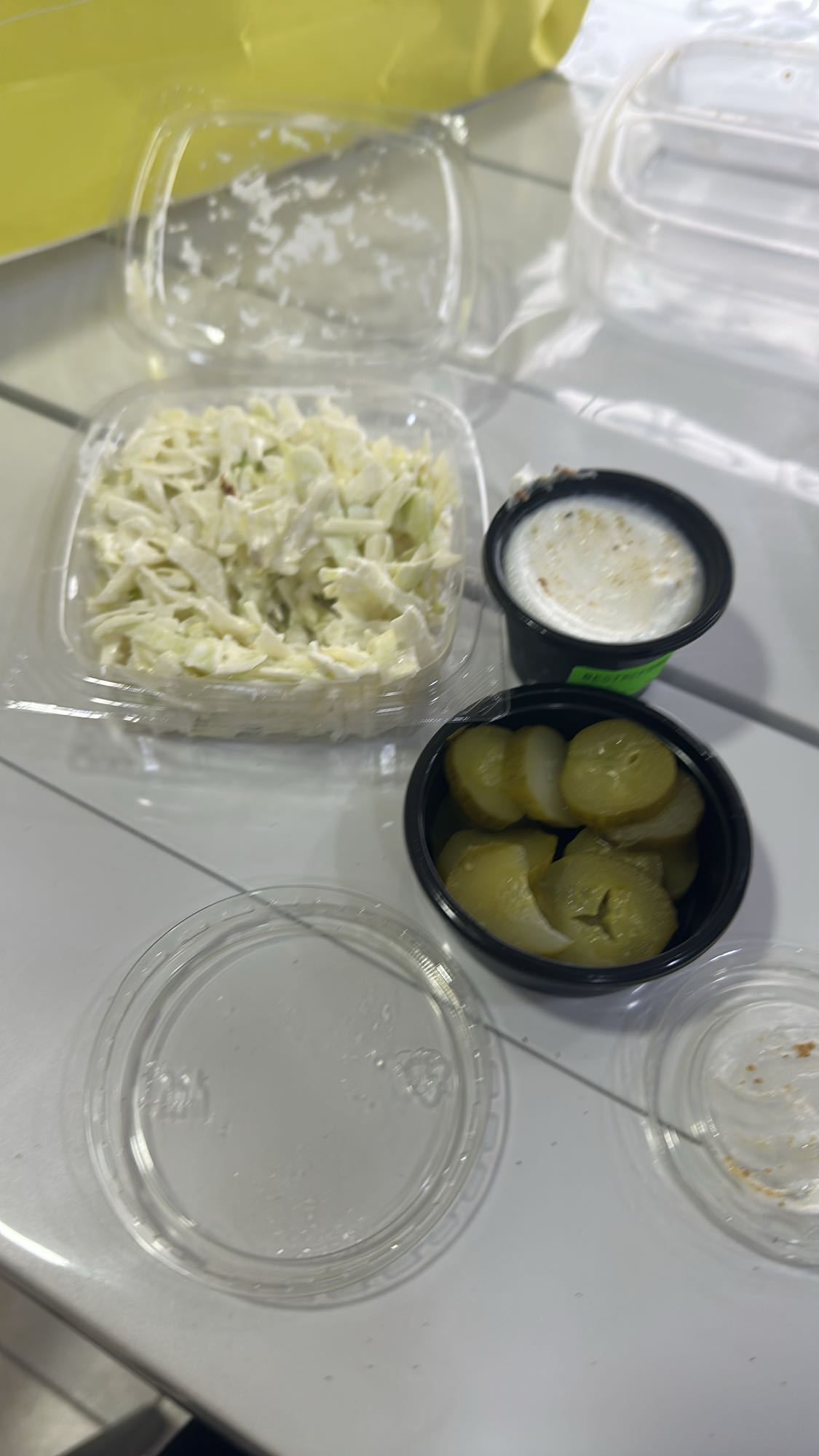 Coleslaw with pickles