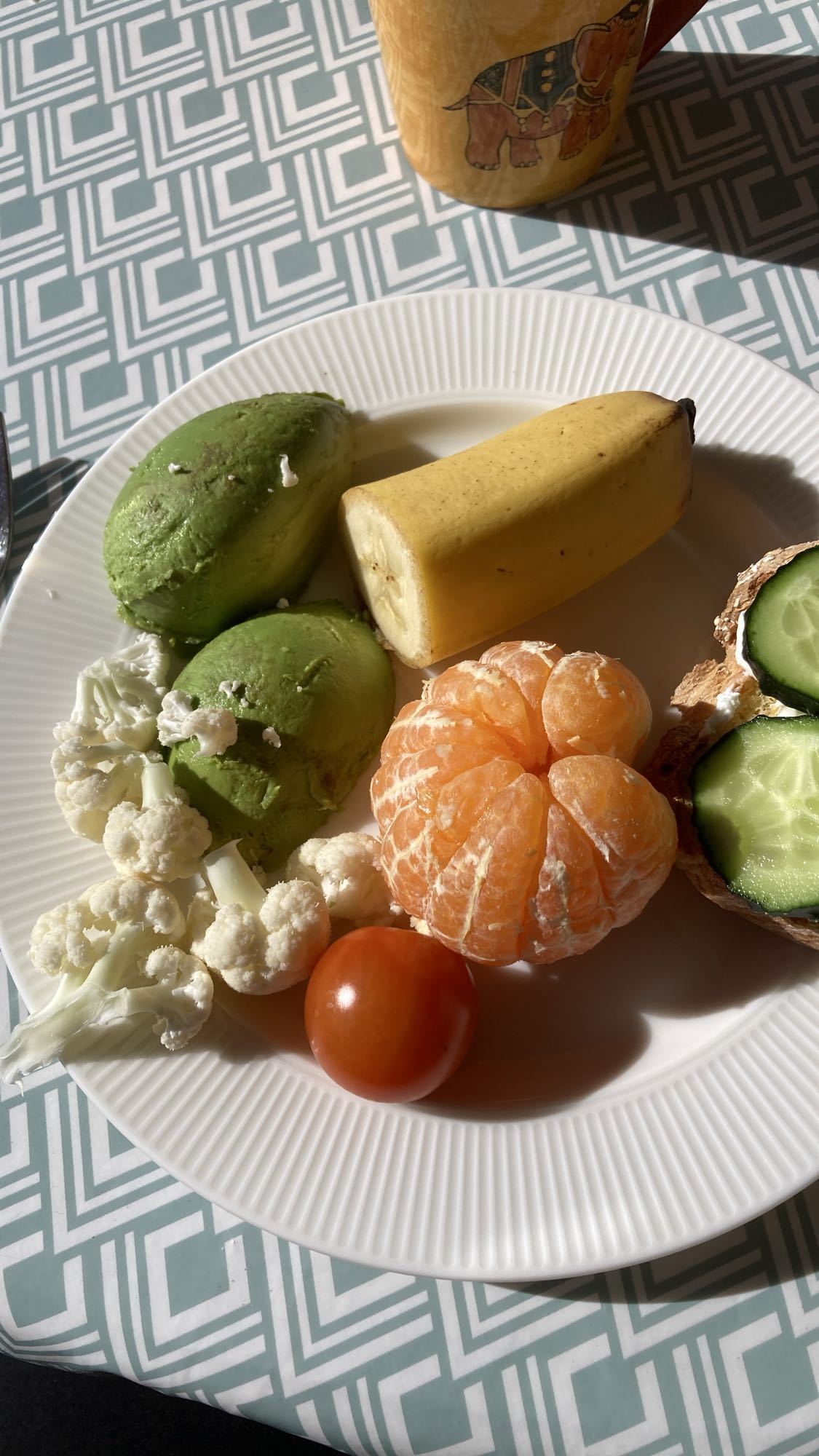 Frukttallrik med grönsaker