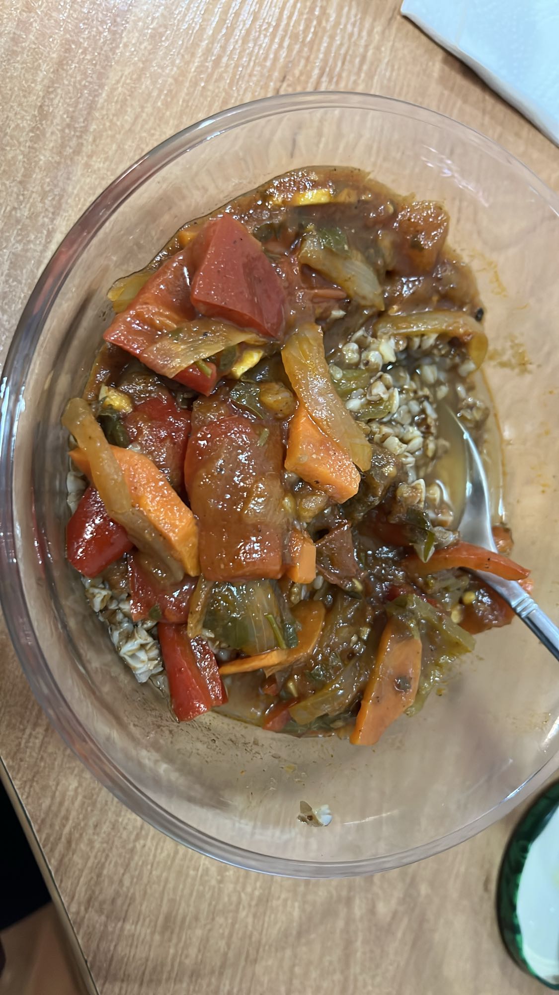 гречка с овощами