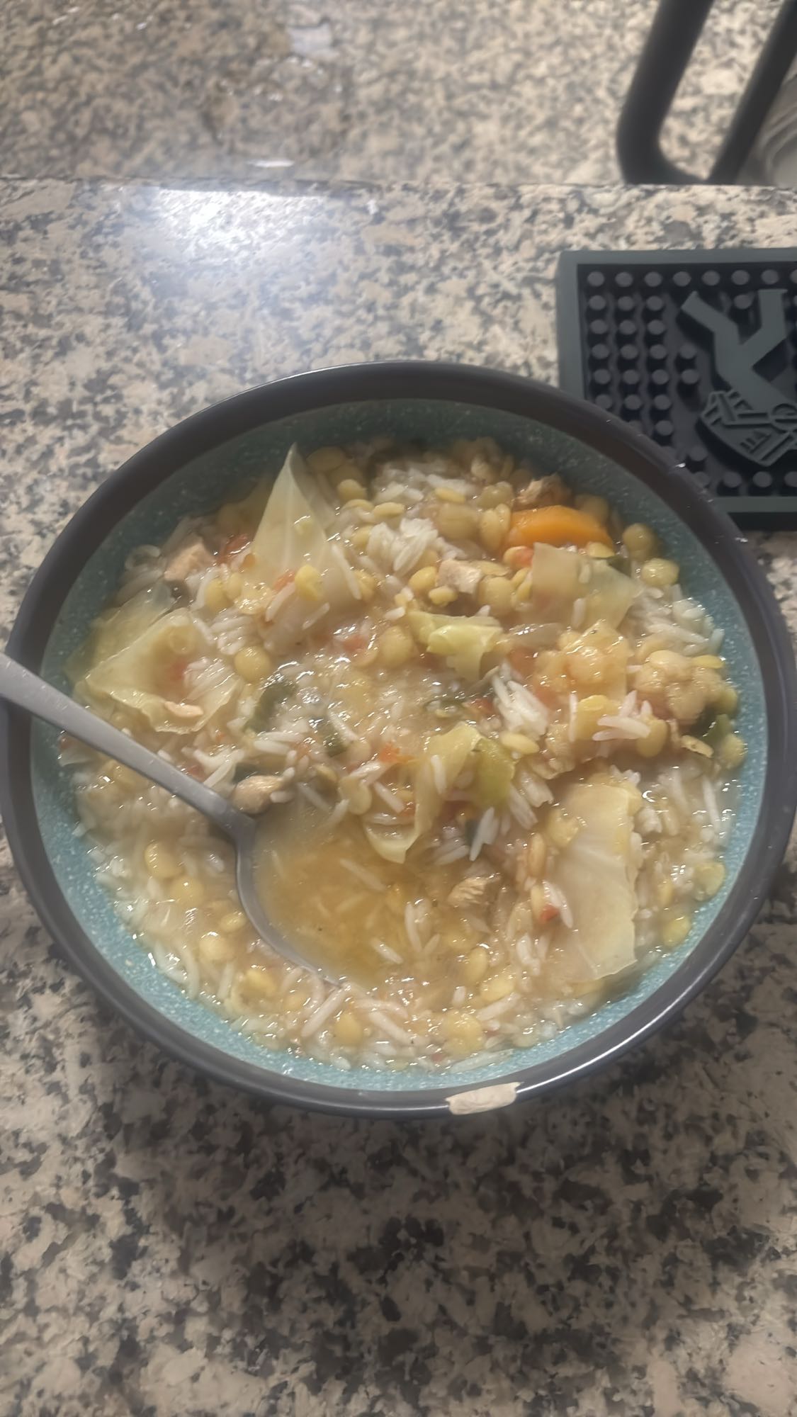 Lentil rice vegetable soup