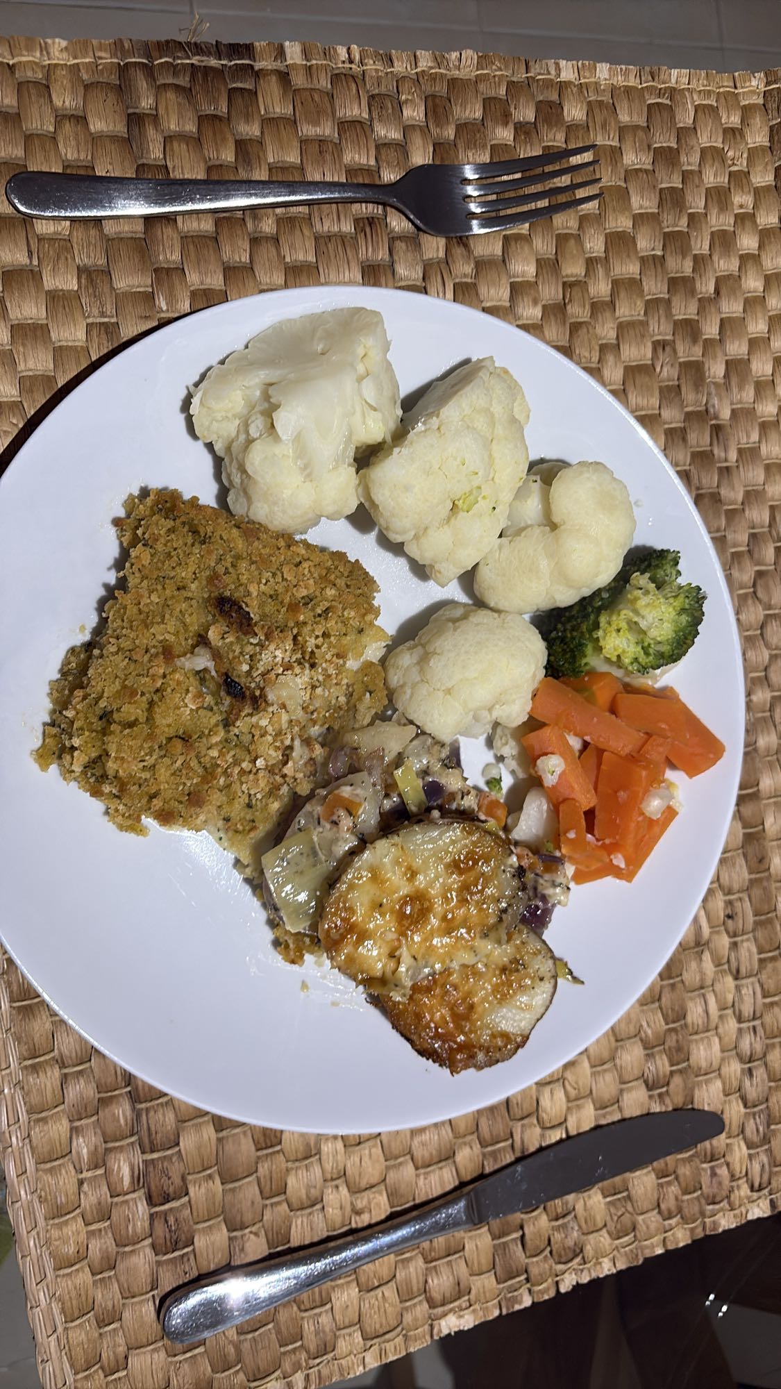 Breaded Fish Fillet with Sides