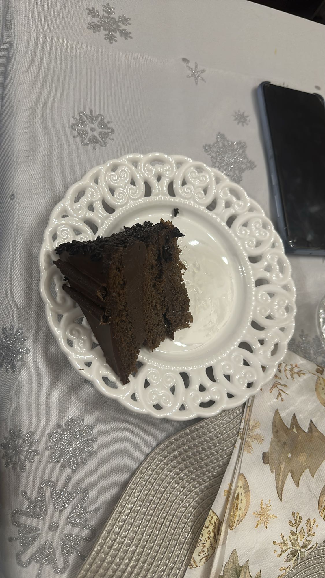 Chocolate cake slice