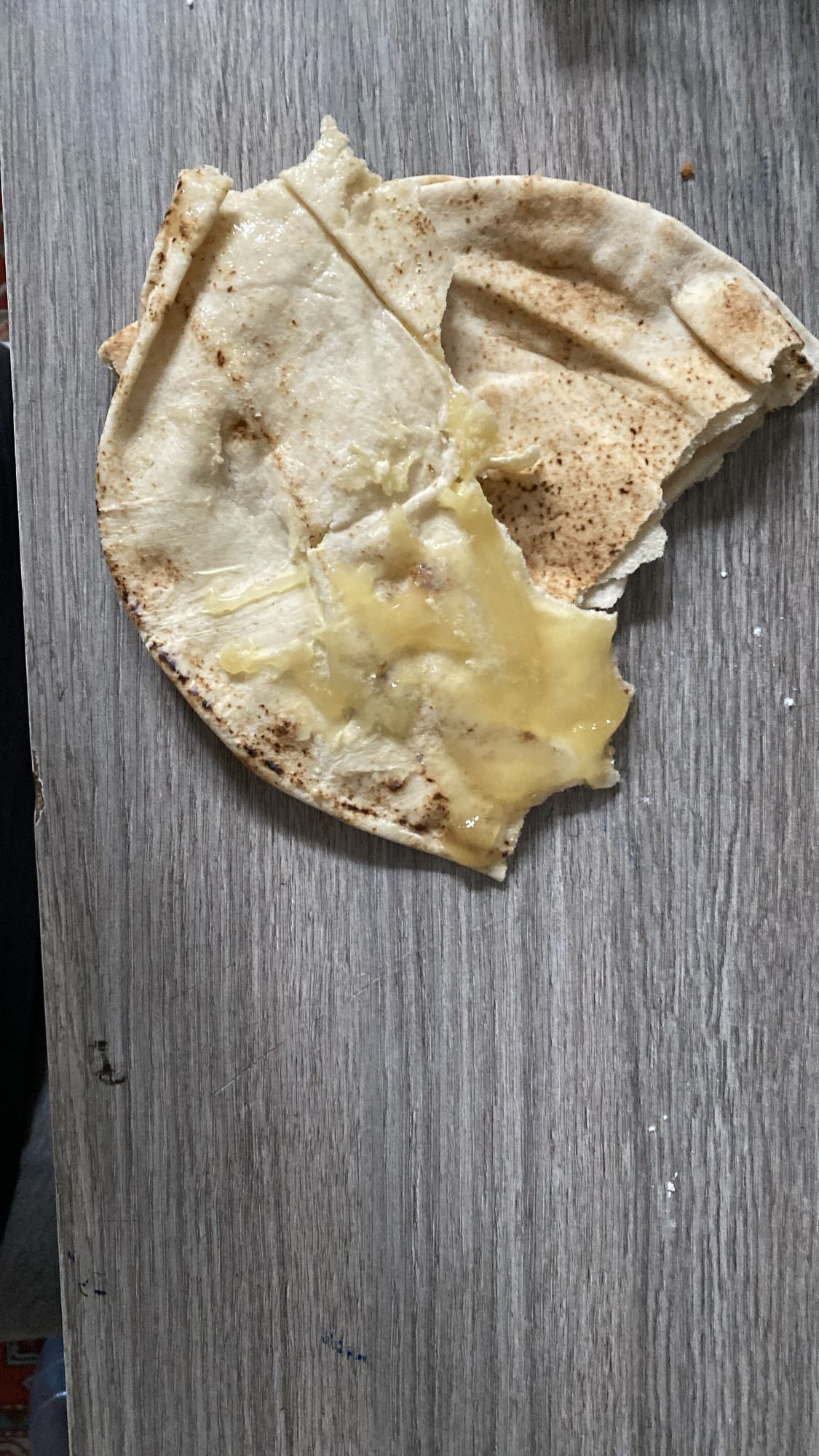 Bread with butter and honey