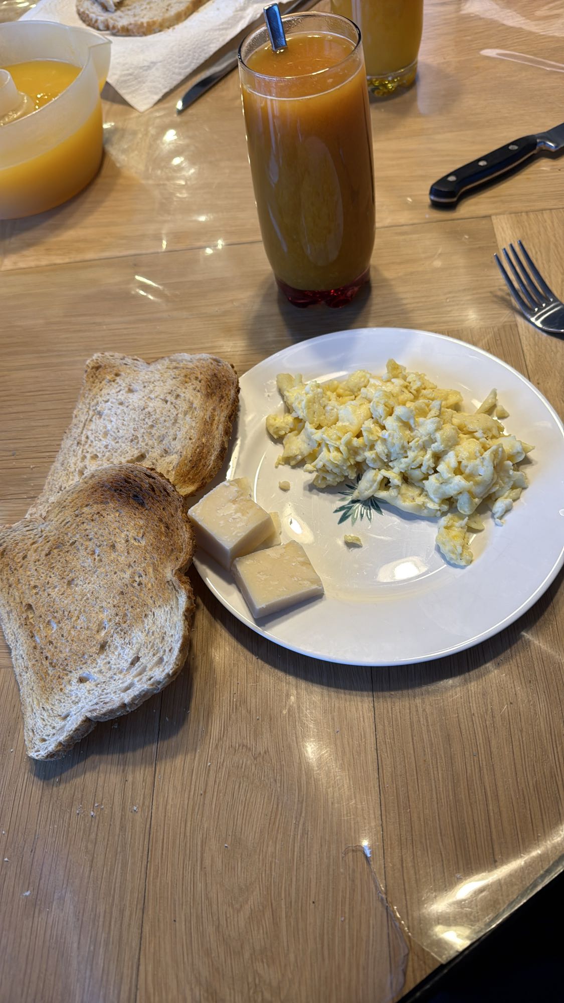 Egg toast cheese breakfast