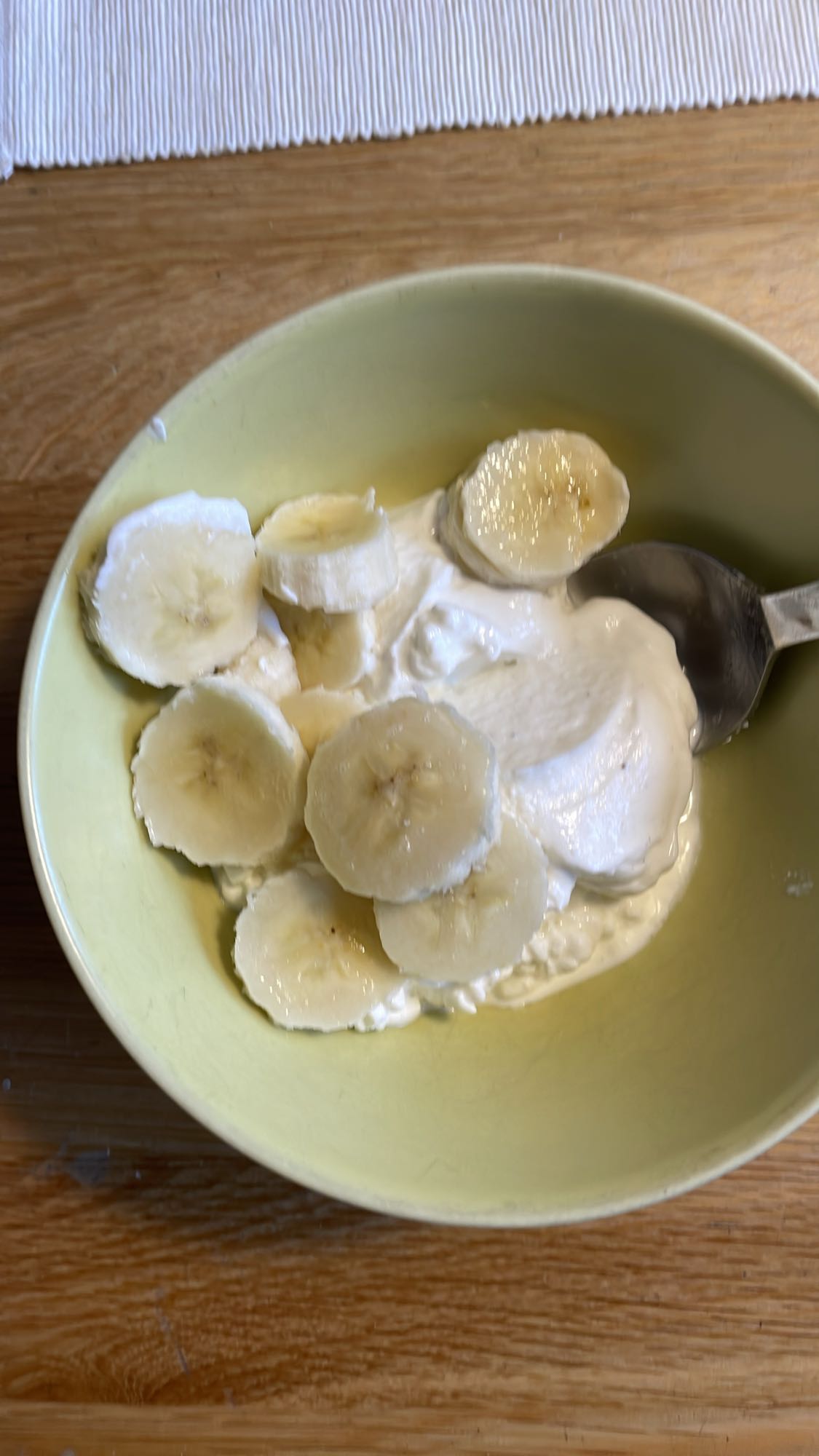 Banan och yoghurt