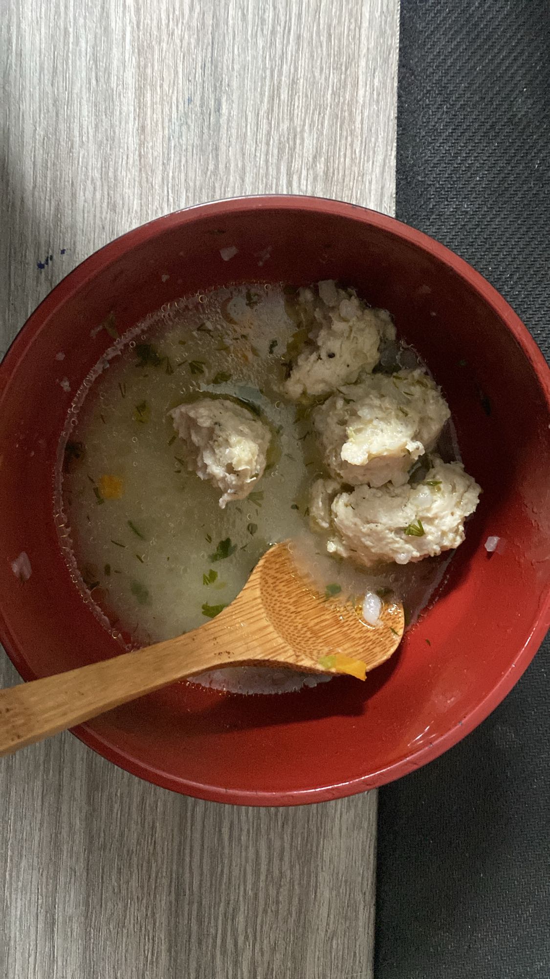 Chicken meatball soup
