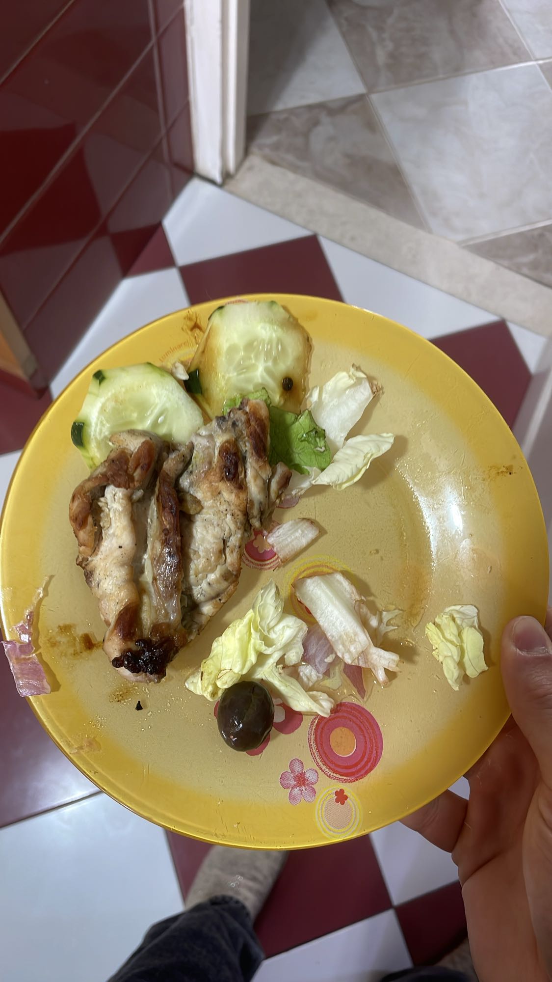 Chicken and salad plate