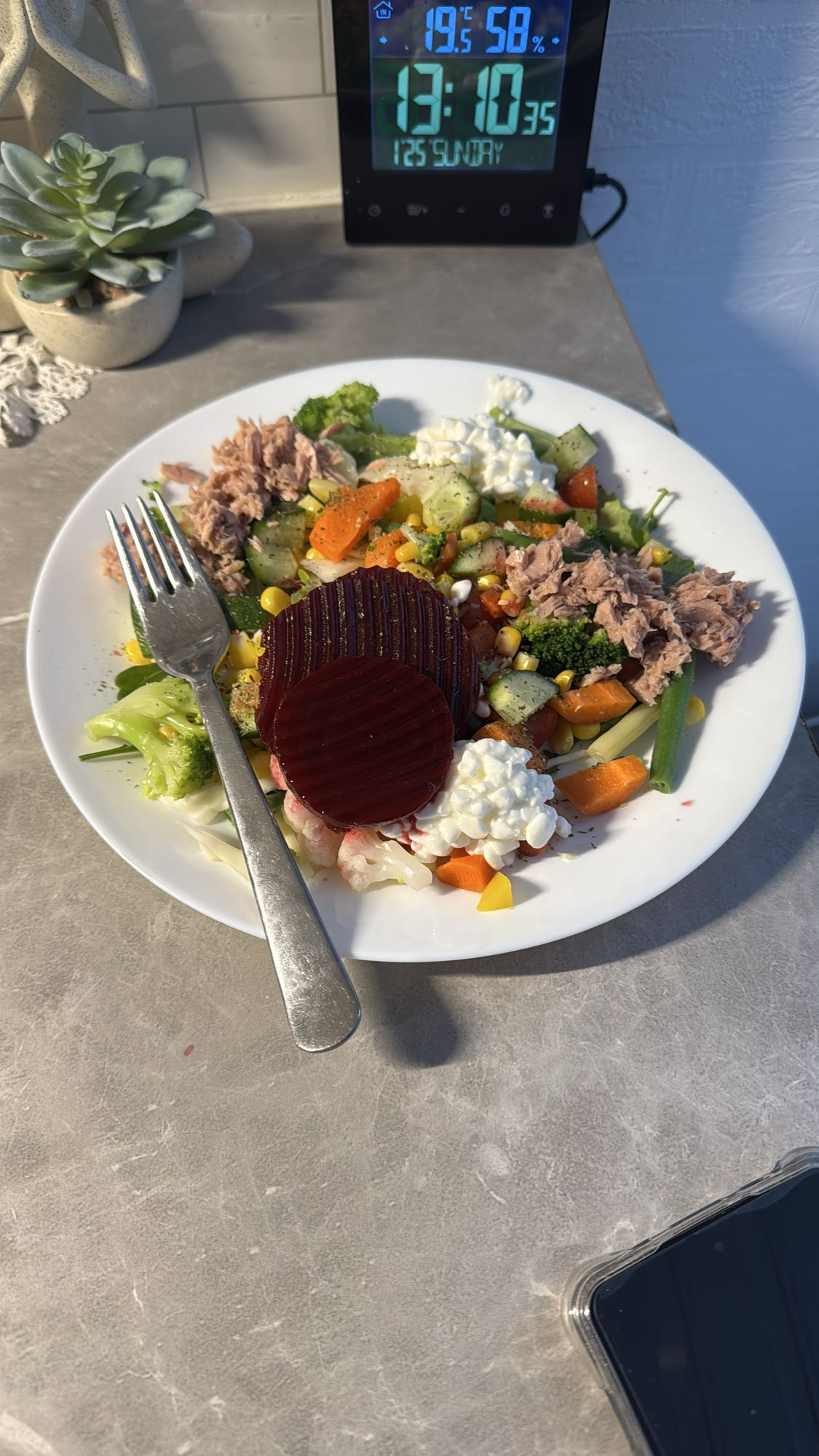 Tonfisksallad med rödbeta