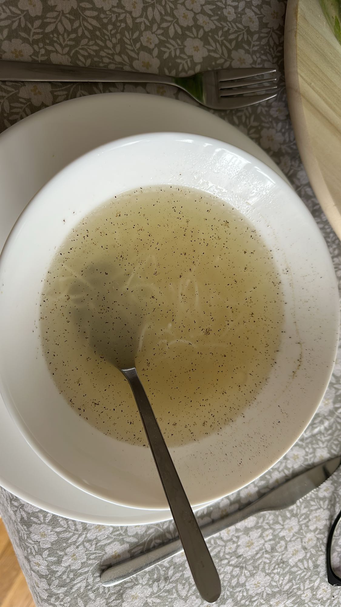 Chicken noodle broth