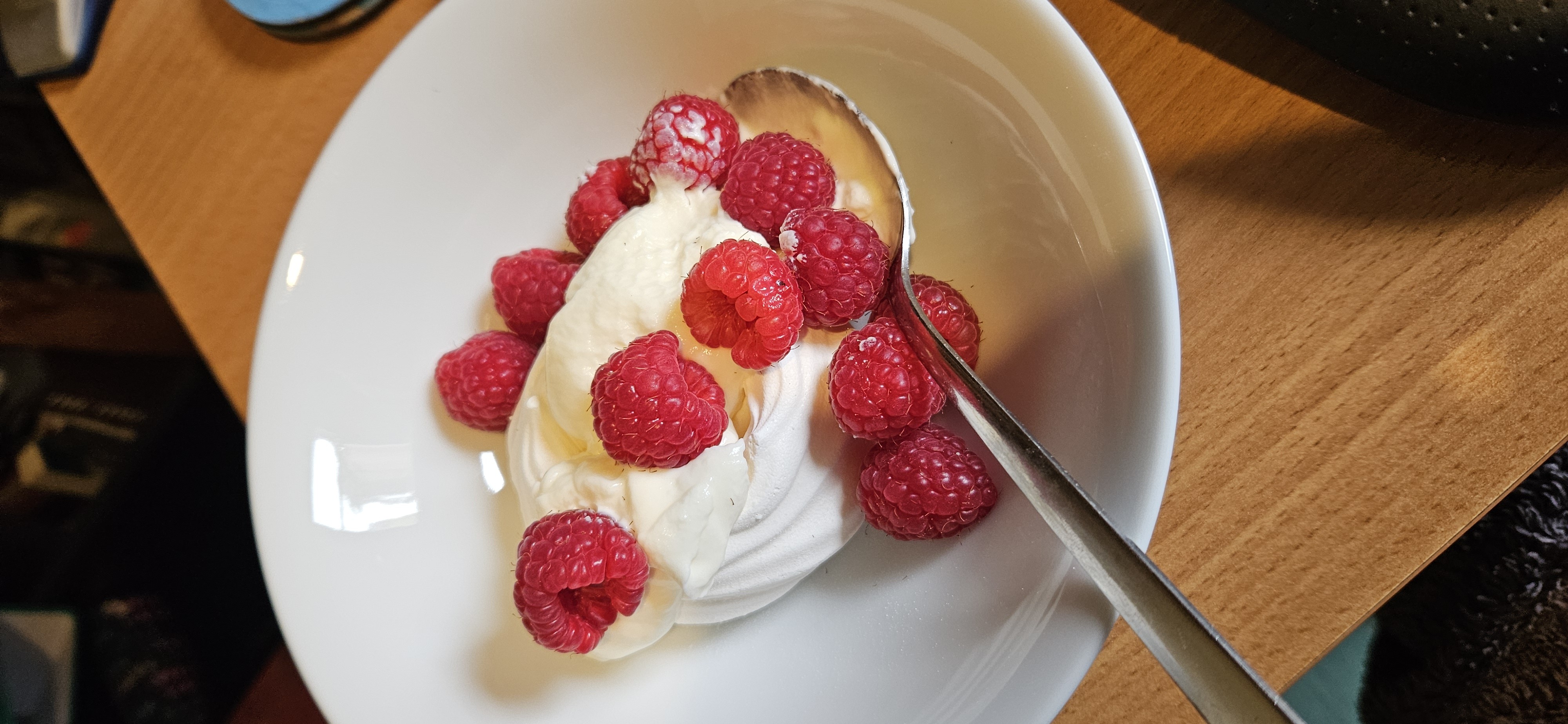 Raspberry cream dessert