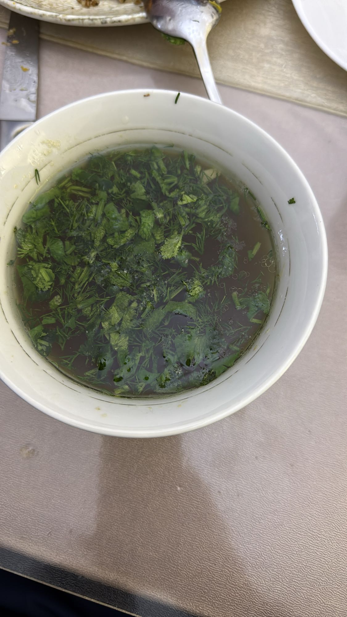 овощной бульон с зеленью