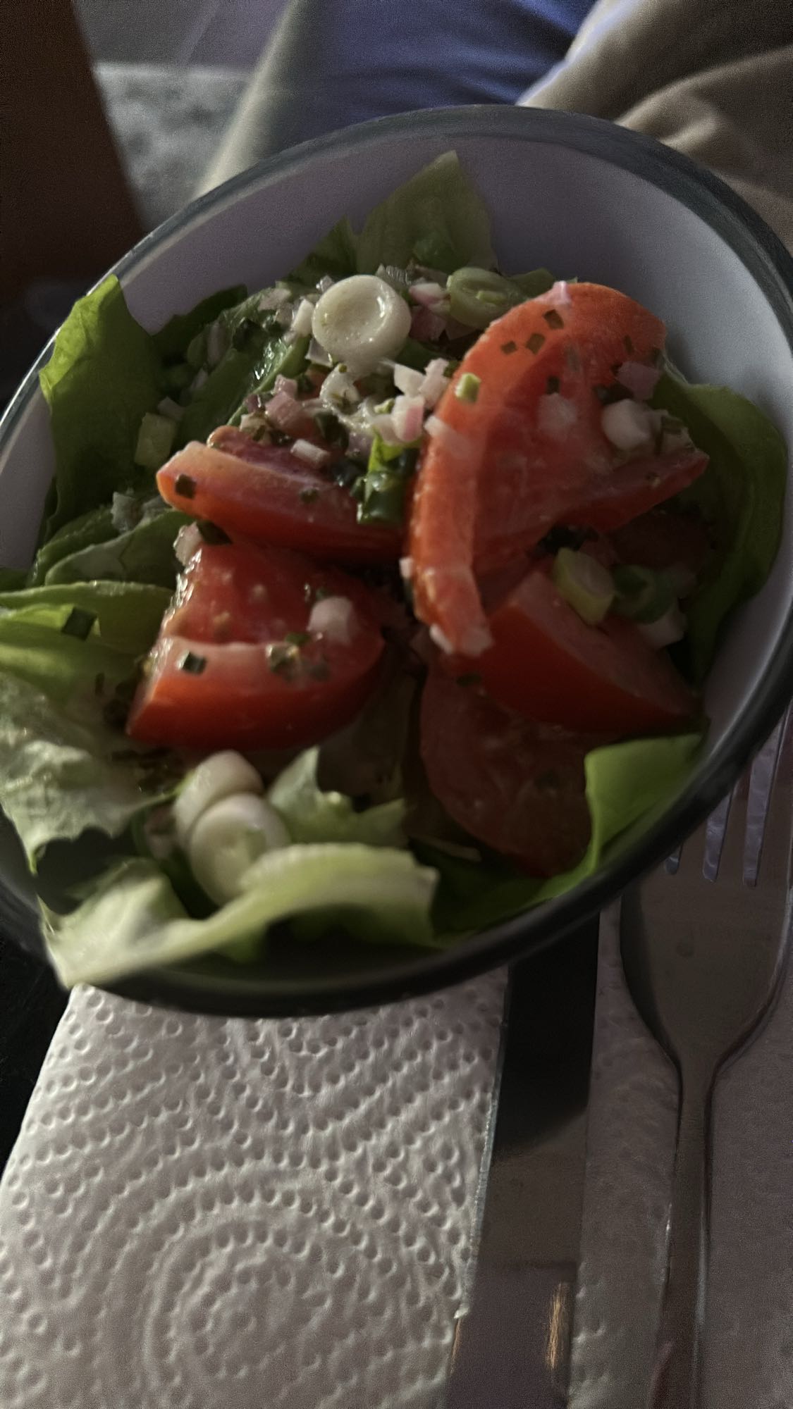 Tomatensalat mit Grünzeug