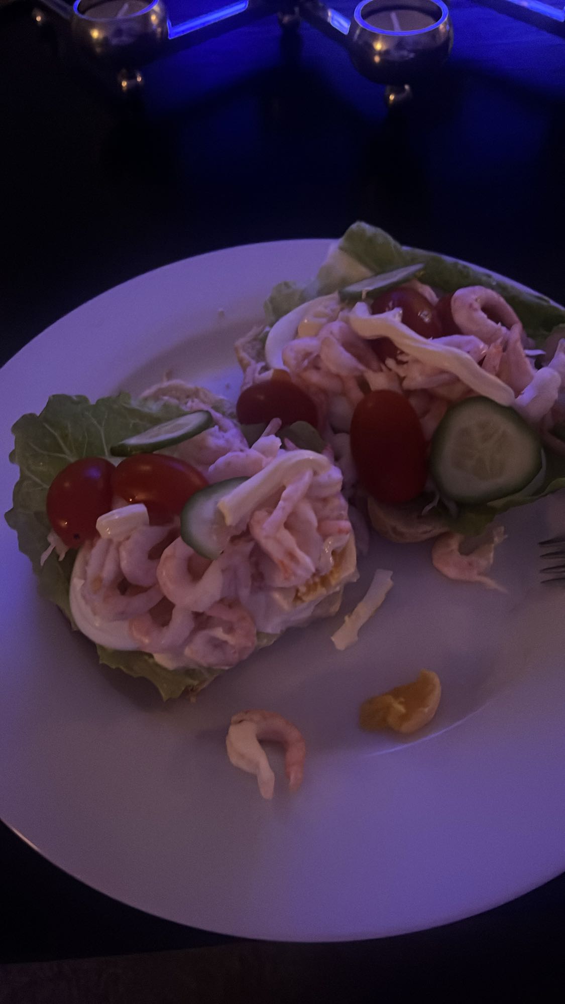 Räkmacka med grönsaker