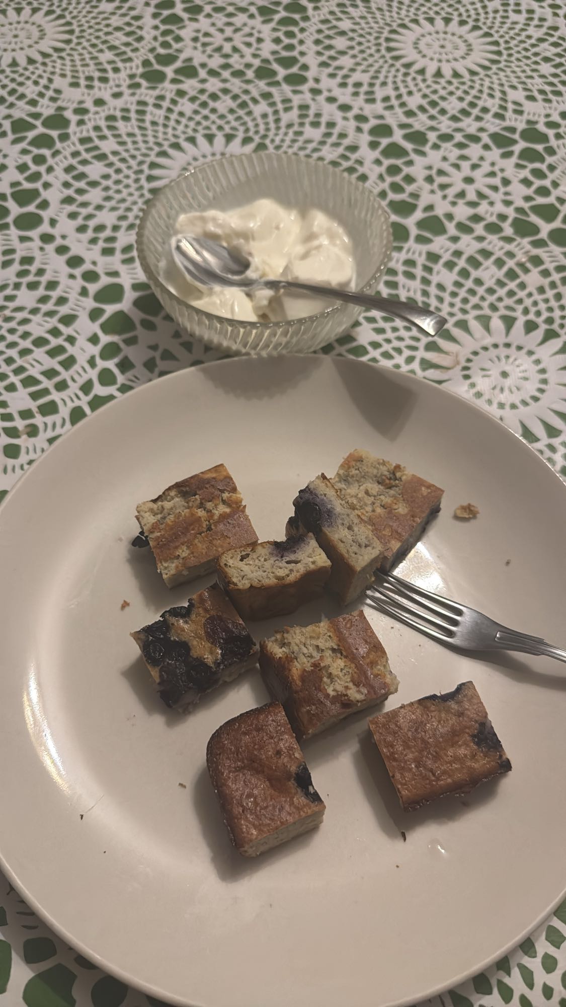 Bananbröd med blåbär & kvarg