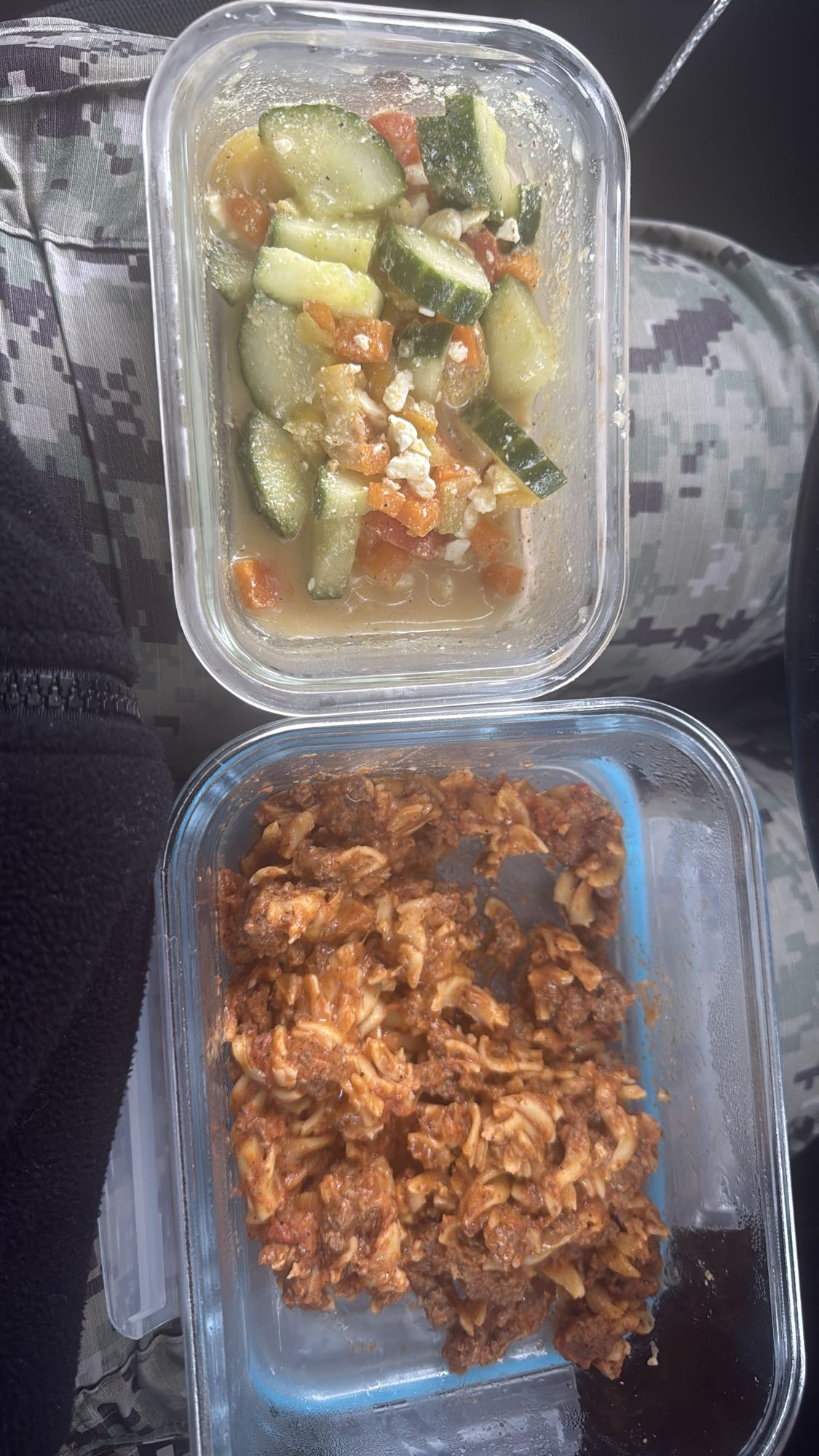 Pasta with Veggie Salad