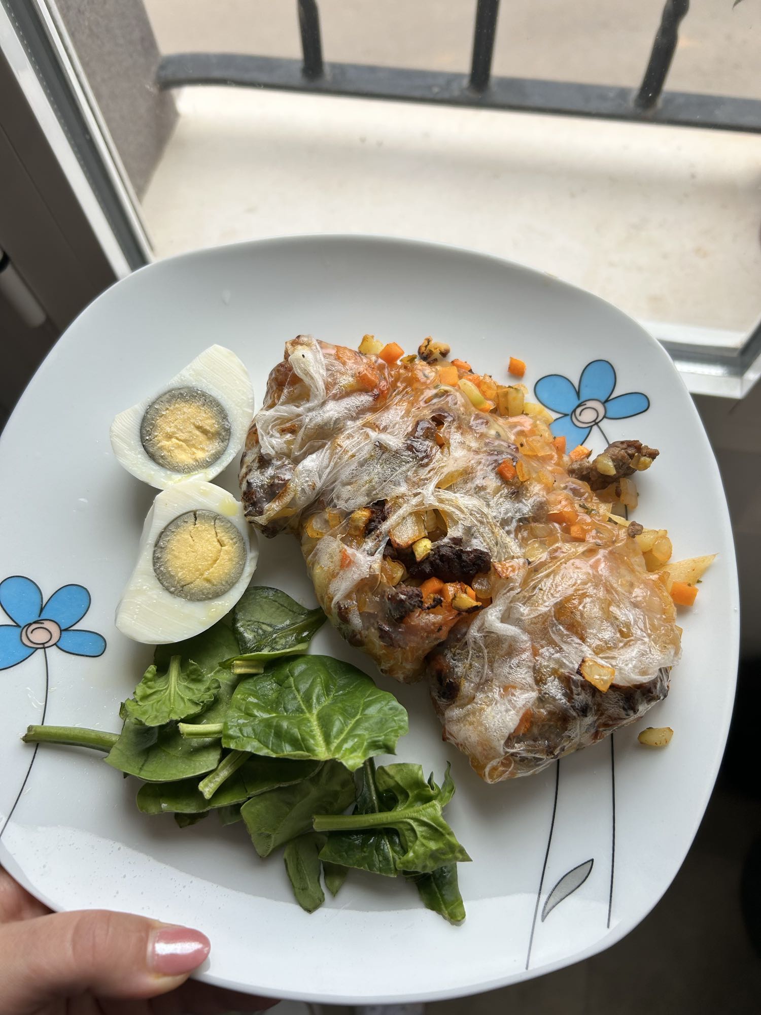 rollitos de arroz con carne y huevo