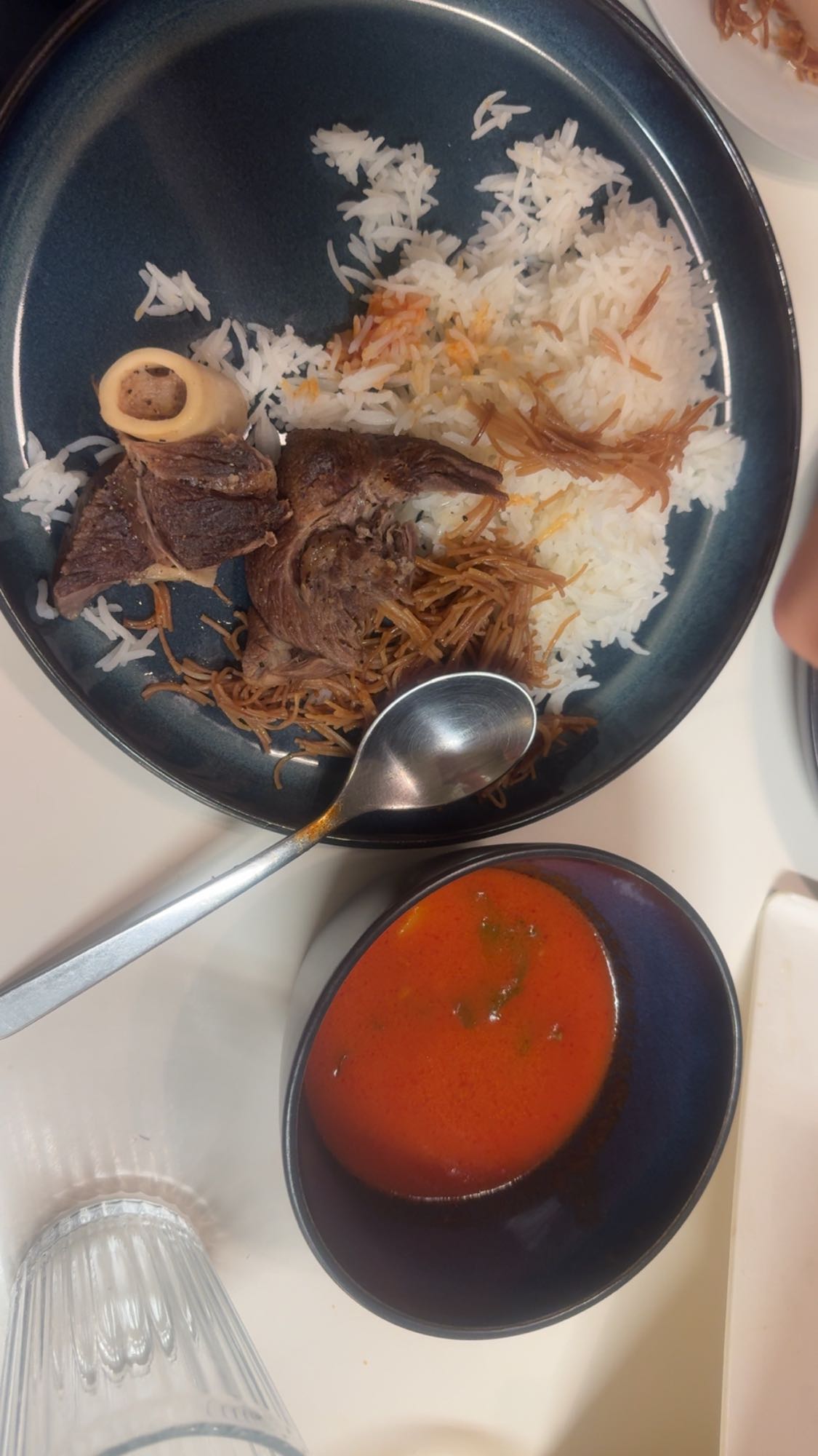 Ris med kött och soppa