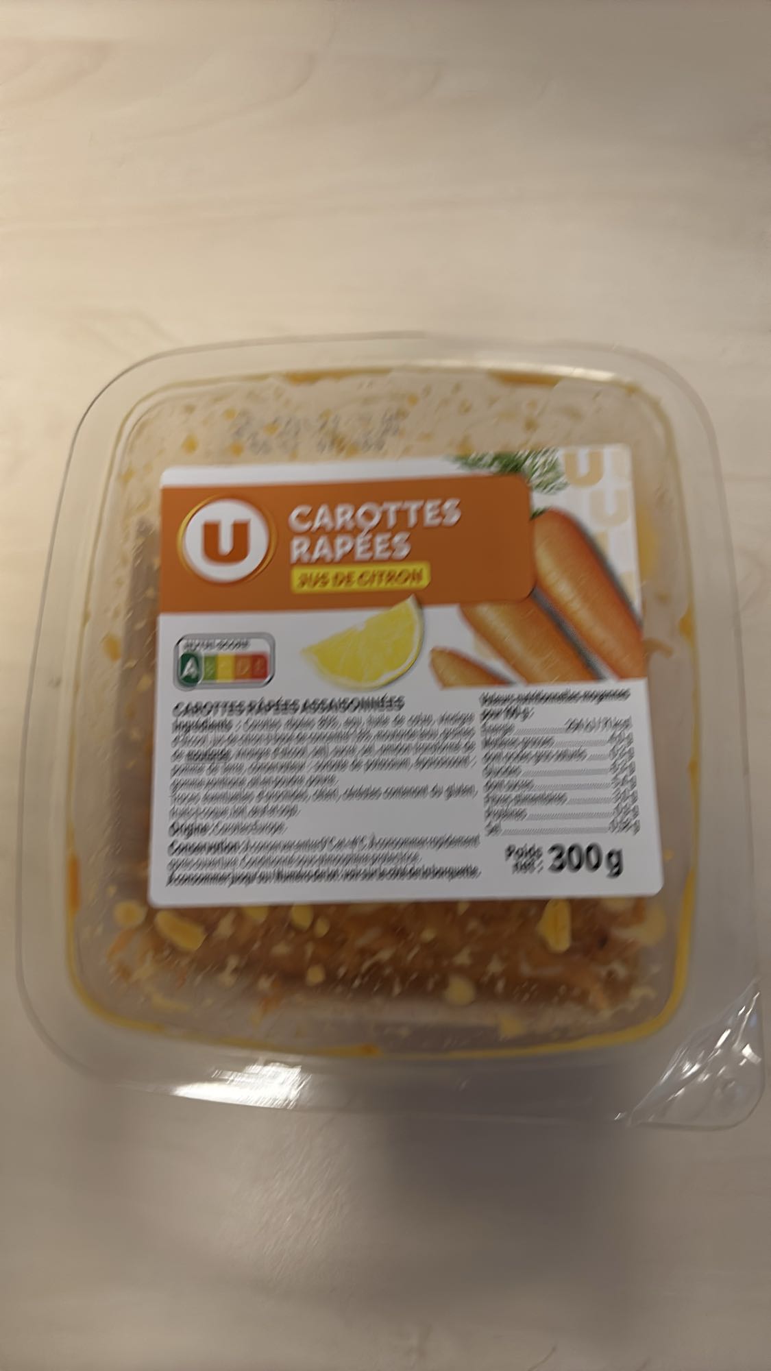 Carottes râpées citron