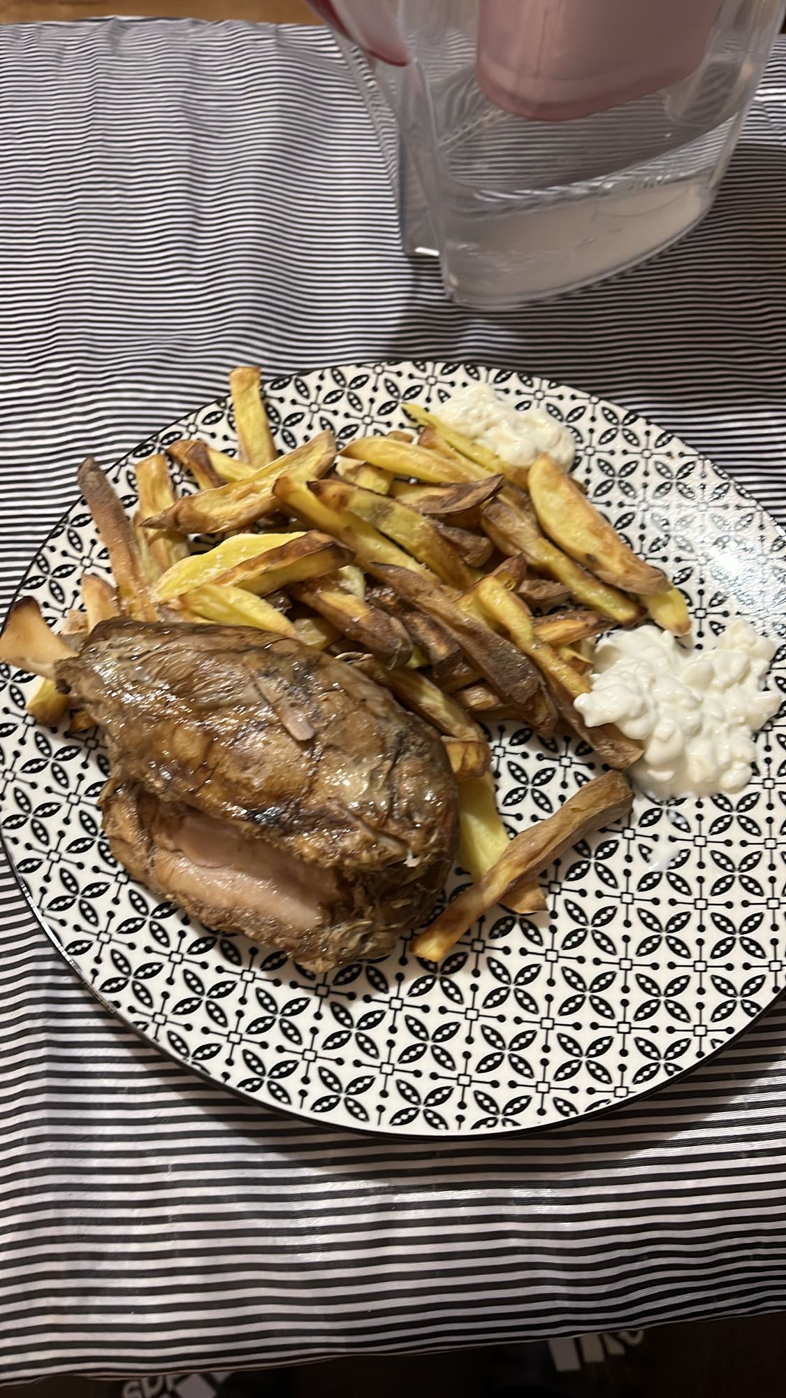 Печено пиле с картофи