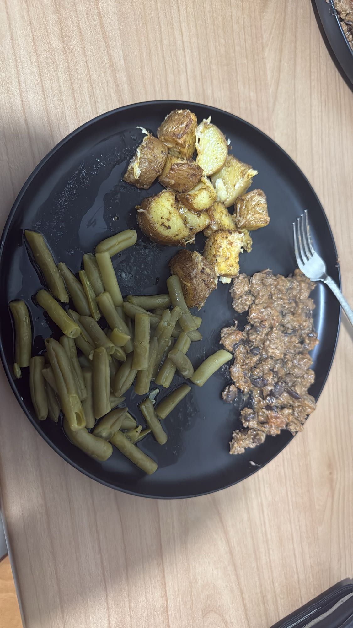 Beef, potatoes, green beans