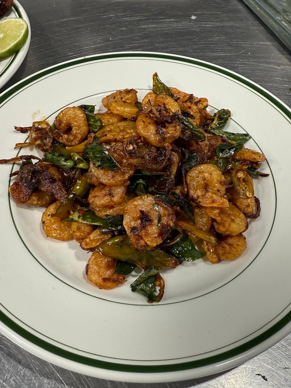 Spicy stir-fried shrimp