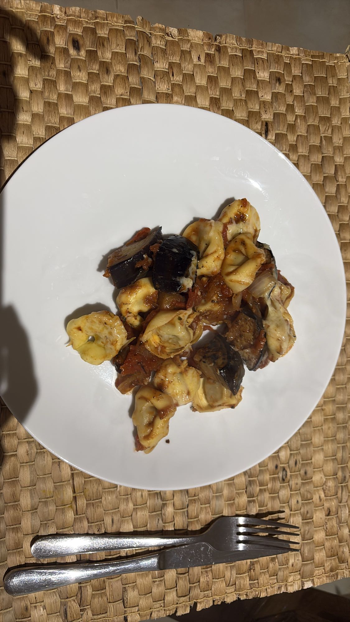 Tortellini with Eggplant