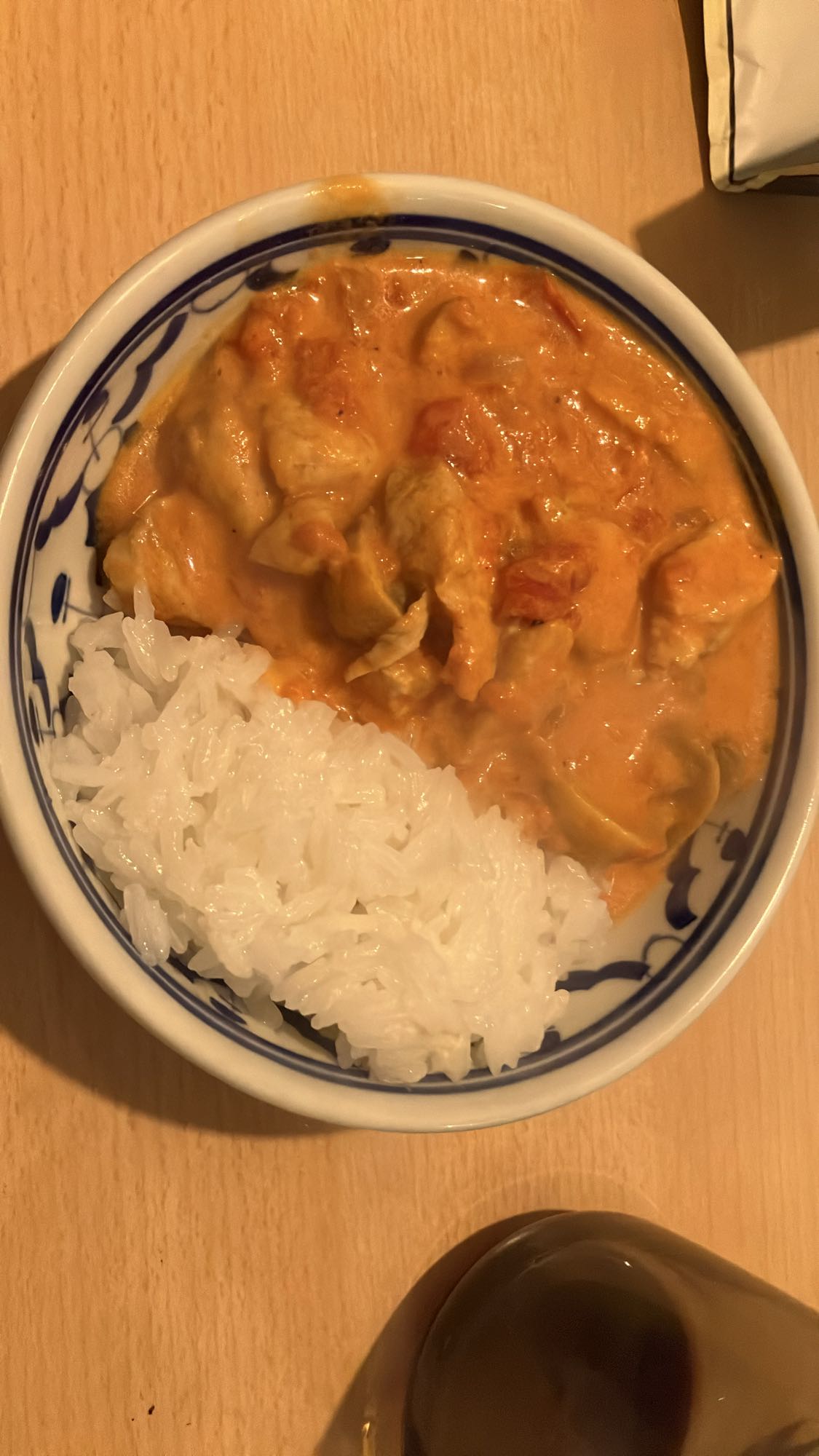 Frango ao curry com arroz