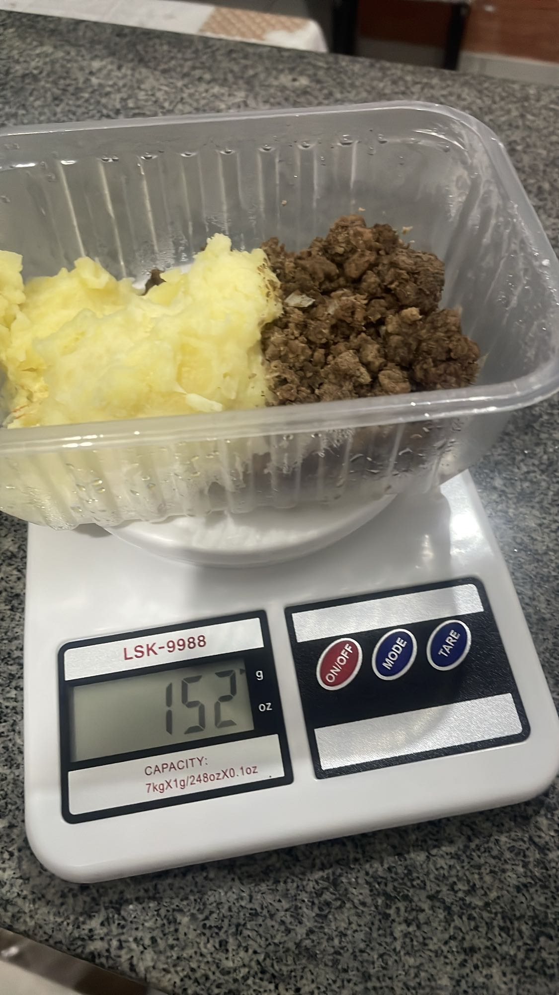 purê com carne moída