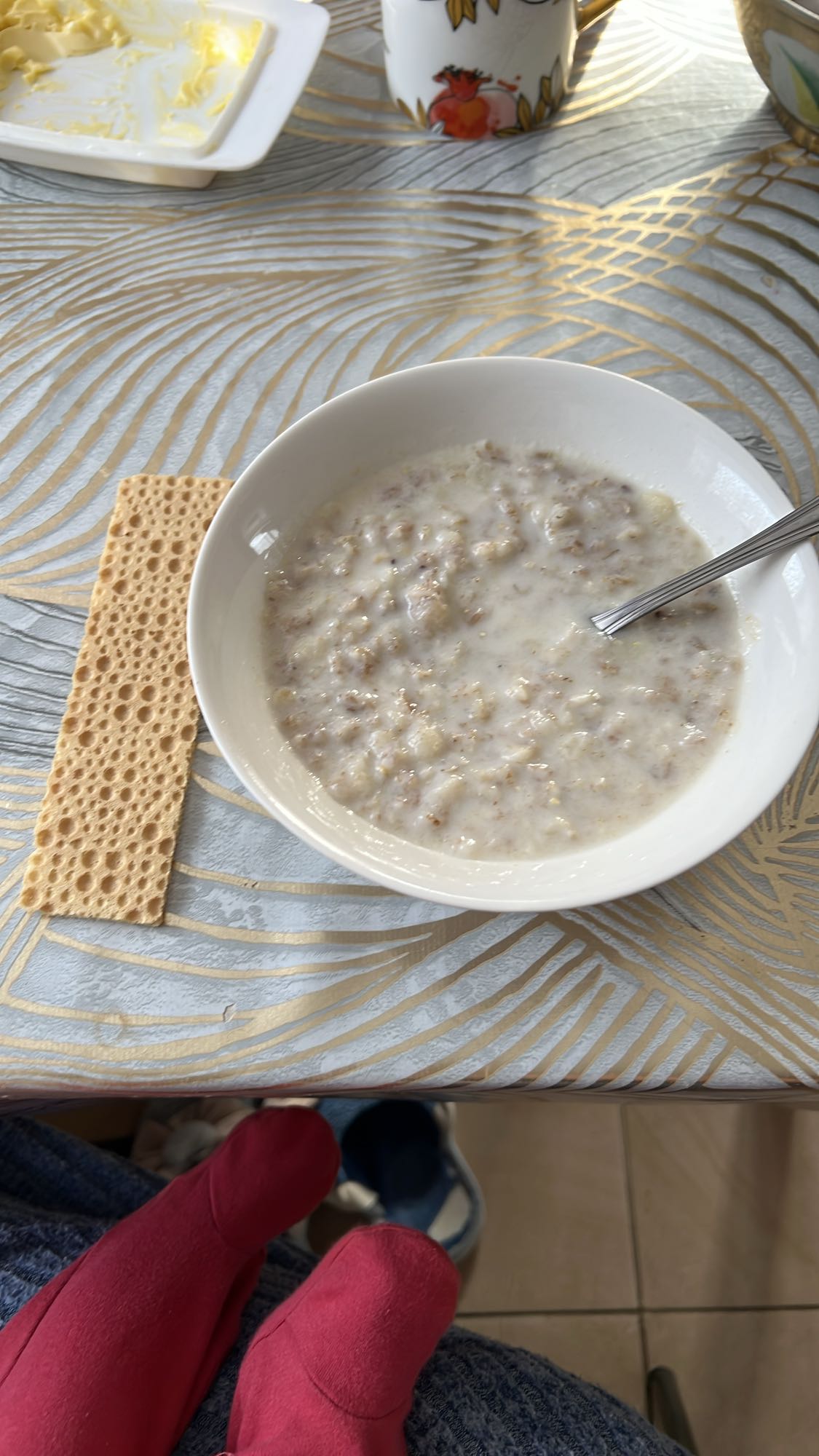 гречневая каша с хлебцем