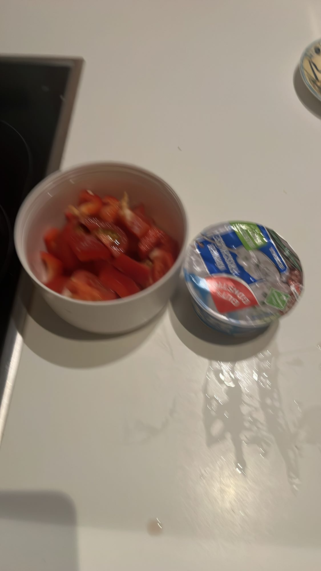 Paprika und Magerquark
