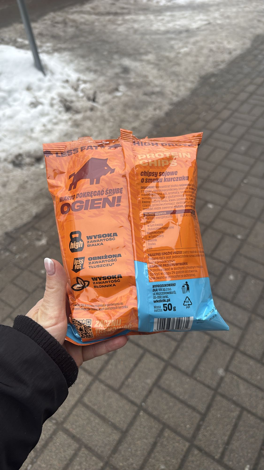 Chipsy sojowe kurczak