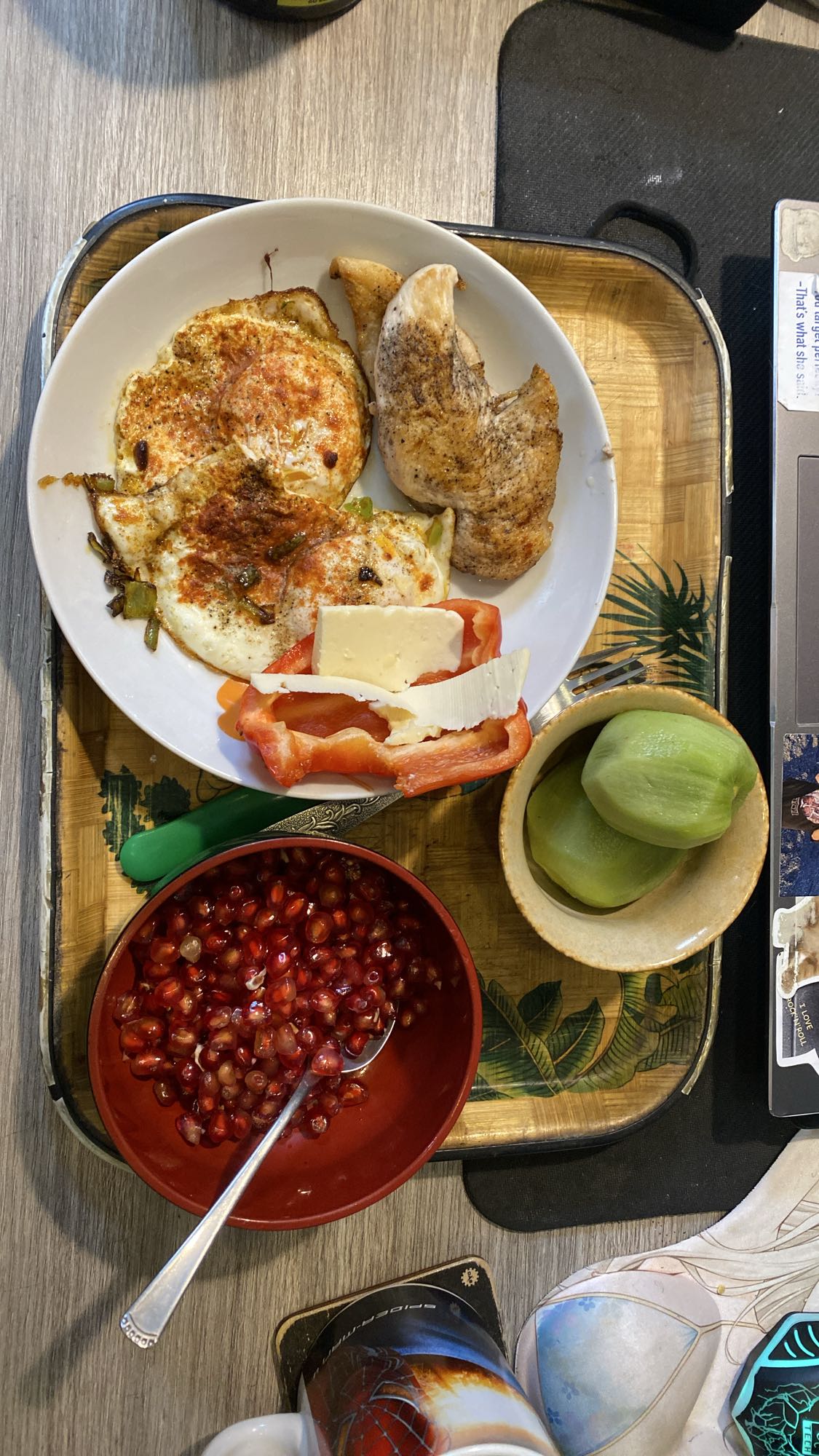 Eggs, Chicken & Fruit Plate