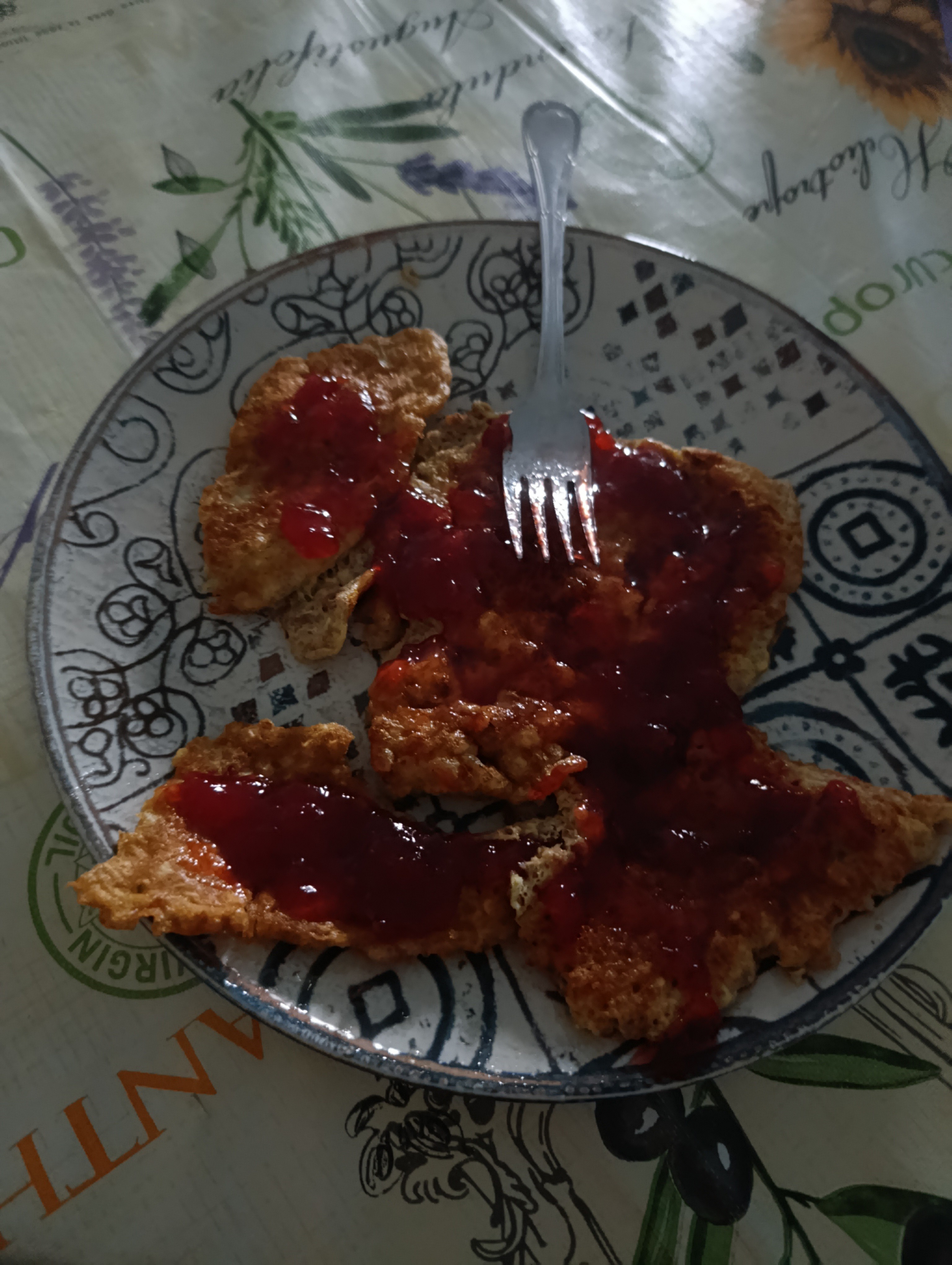 Tortilla con mermelada