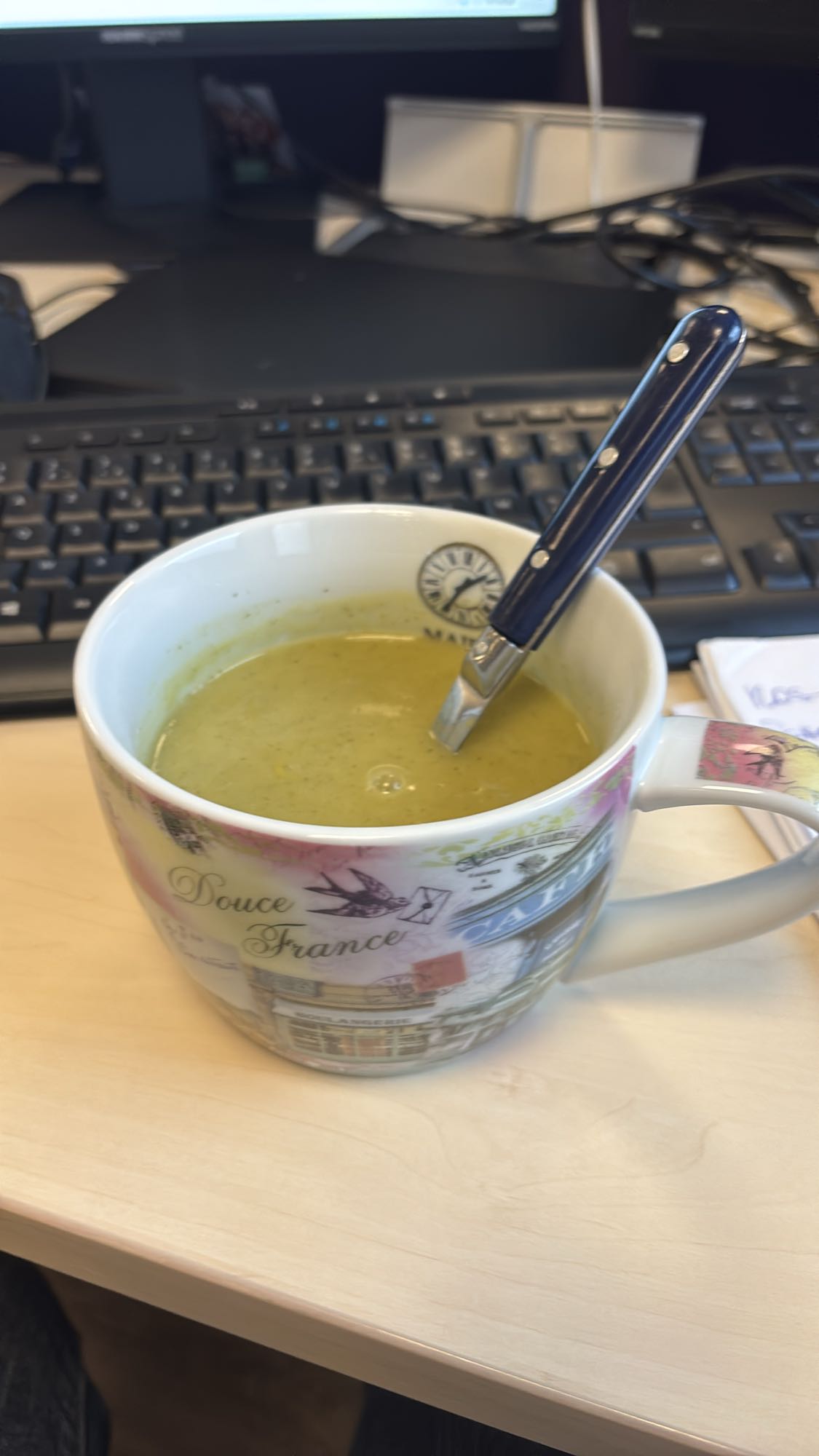 Soupe de légumes au chèvre