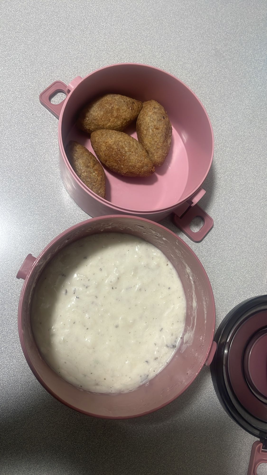 Kibbeh with yogurt soup