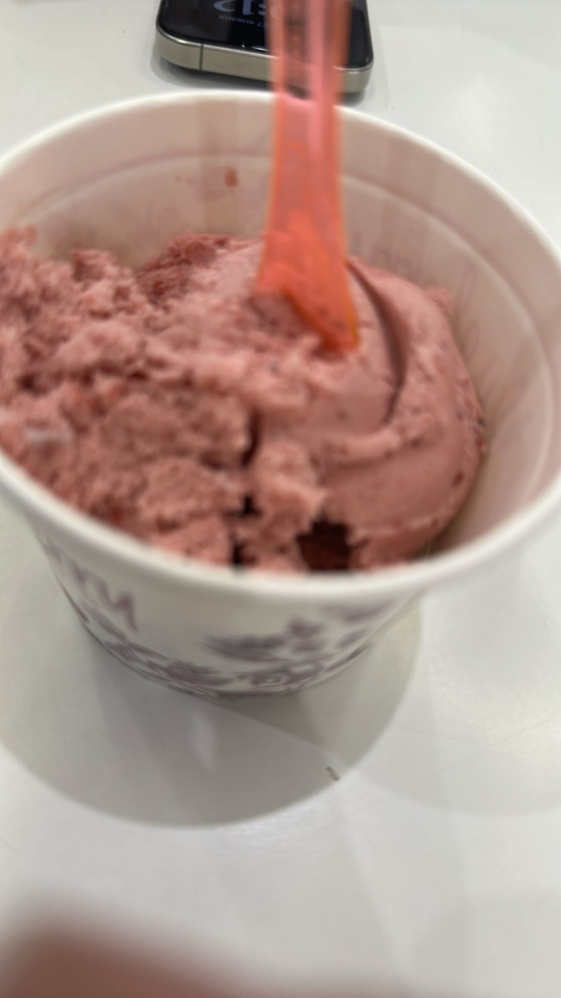 Berry ice cream cup